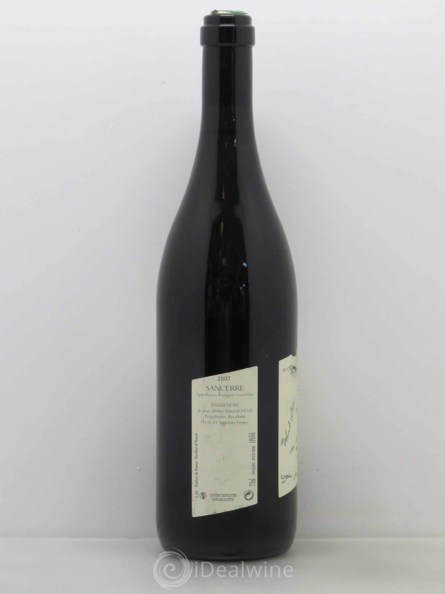 Sancerre Le Mont Damné Chavignol Dagueneau (Domaine Didier - Louis-Benjamin) 2007 - Lot de 1 bouteille - 1