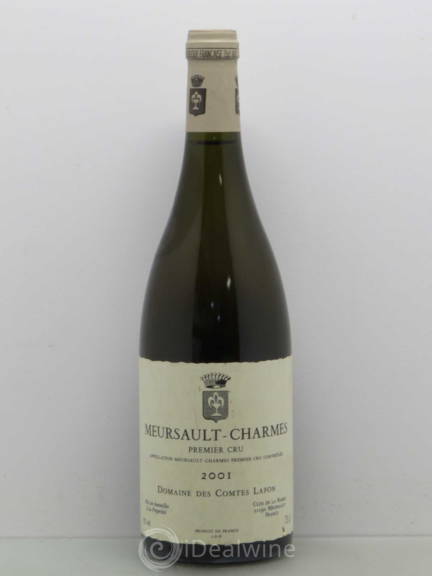 Meursault 1er Cru Charmes Comtes Lafon (Domaine des) 2001 - Lot de 1 bouteille - 0