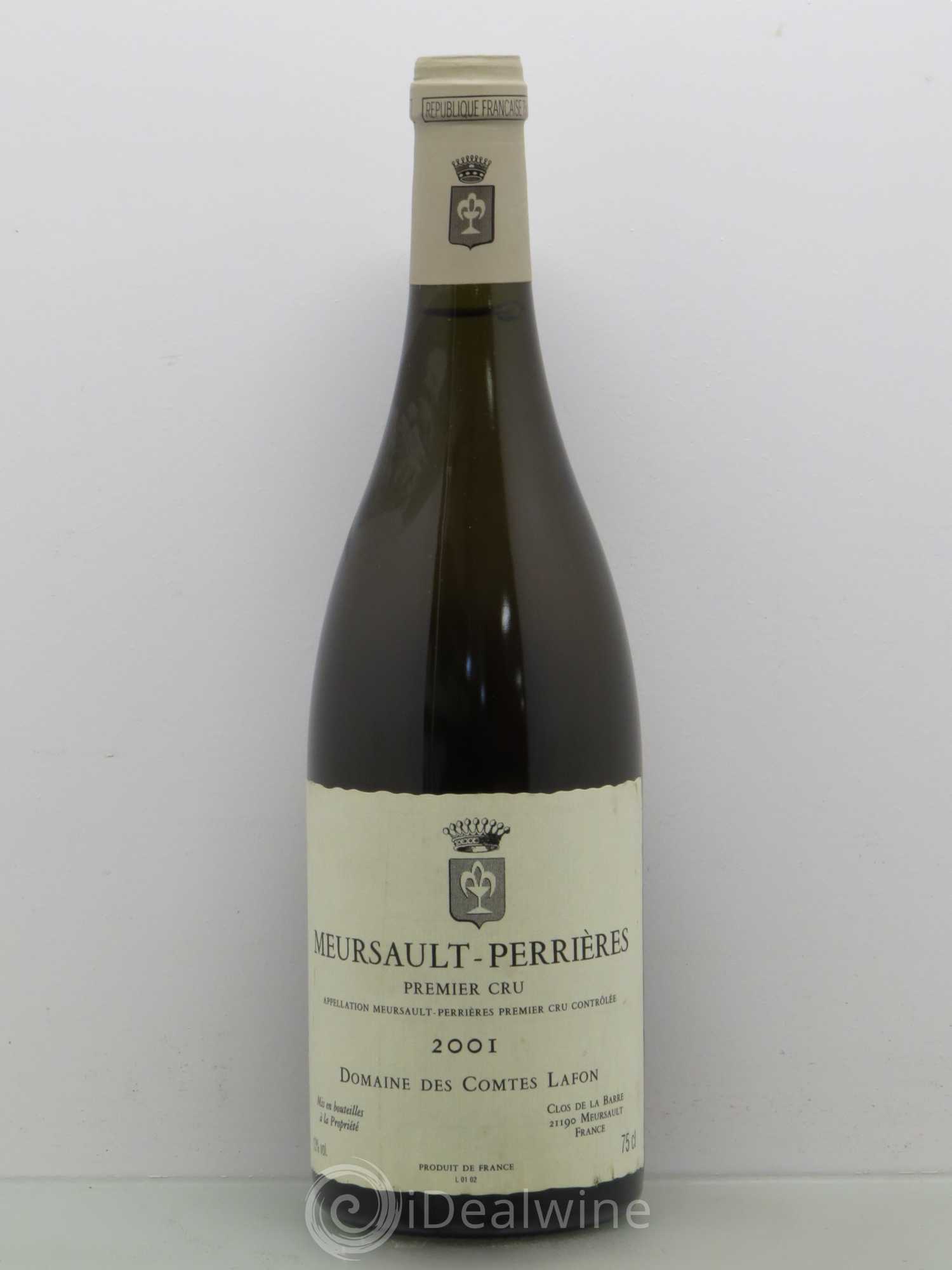 Meursault 1er Cru Perrières Comtes Lafon (Domaine des) 2001 - Lot de 1 bouteille - 0
