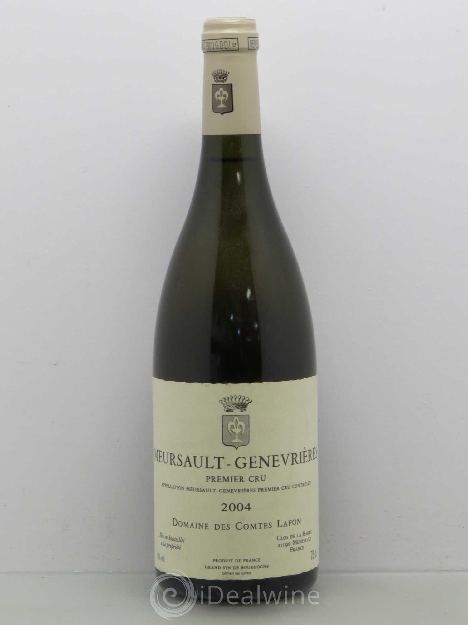 Meursault 1er Cru Genevrières Comtes Lafon (Domaine des) 2004 - Lot de 1 bouteille - 0