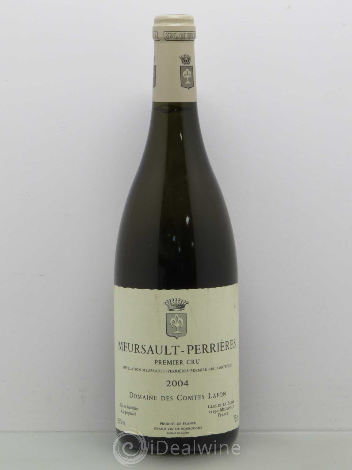 Meursault 1er Cru Perrières Comtes Lafon (Domaine des) 2004 - Lot de 1 bouteille - 0