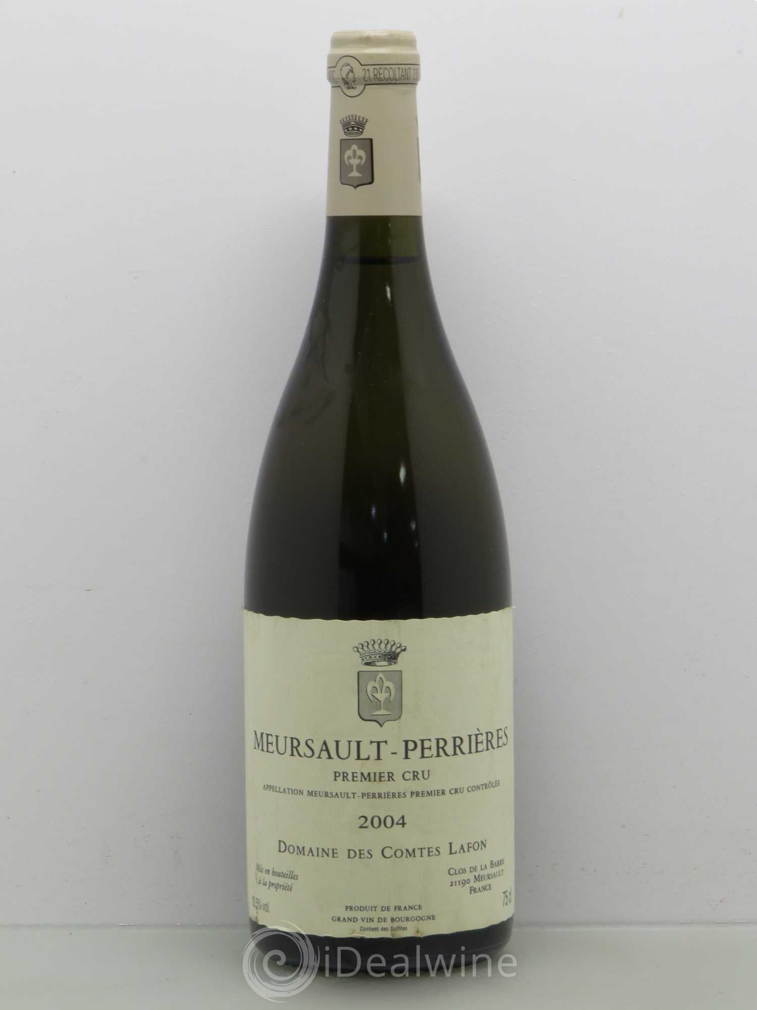 Meursault 1er Cru Perrières Comtes Lafon (Domaine des) 2004 - Lot de 1 bouteille - 0