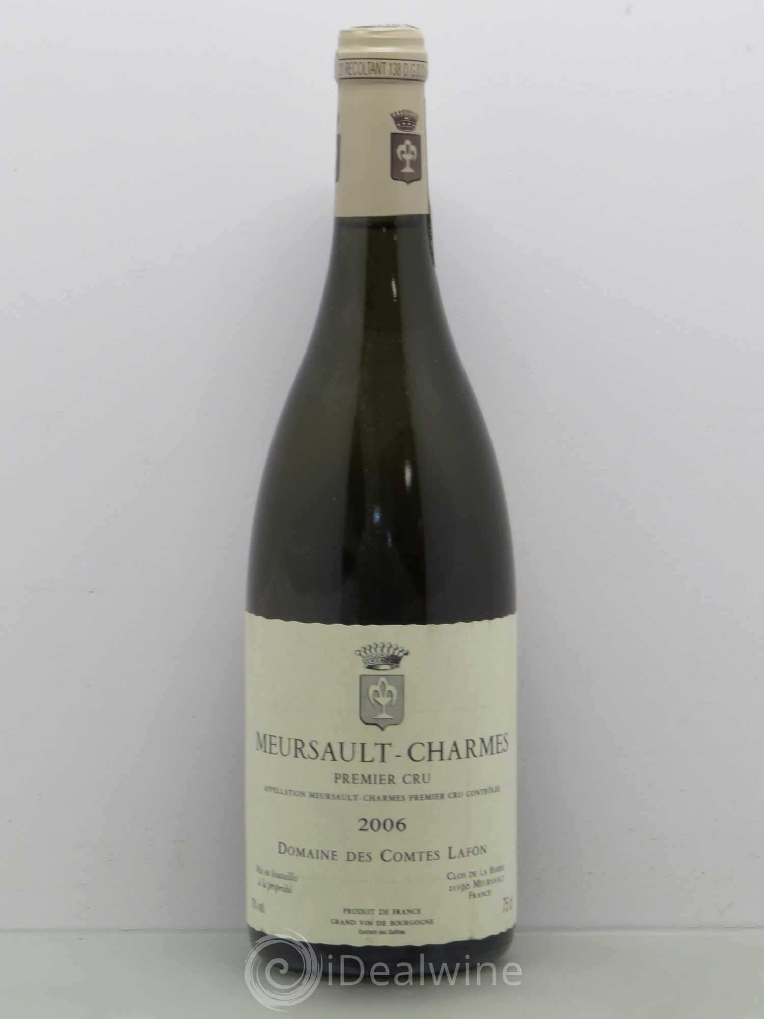 Meursault 1er Cru Charmes Comtes Lafon (Domaine des) 2006 - Lot de 1 bouteille - 0