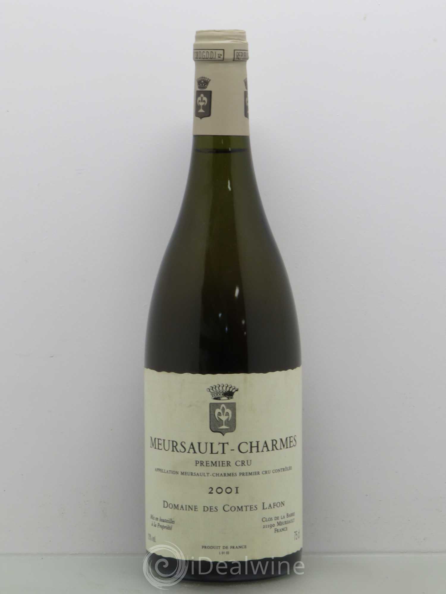 Meursault 1er Cru Charmes Comtes Lafon (Domaine des) 2001 - Lot de 1 bouteille - 0