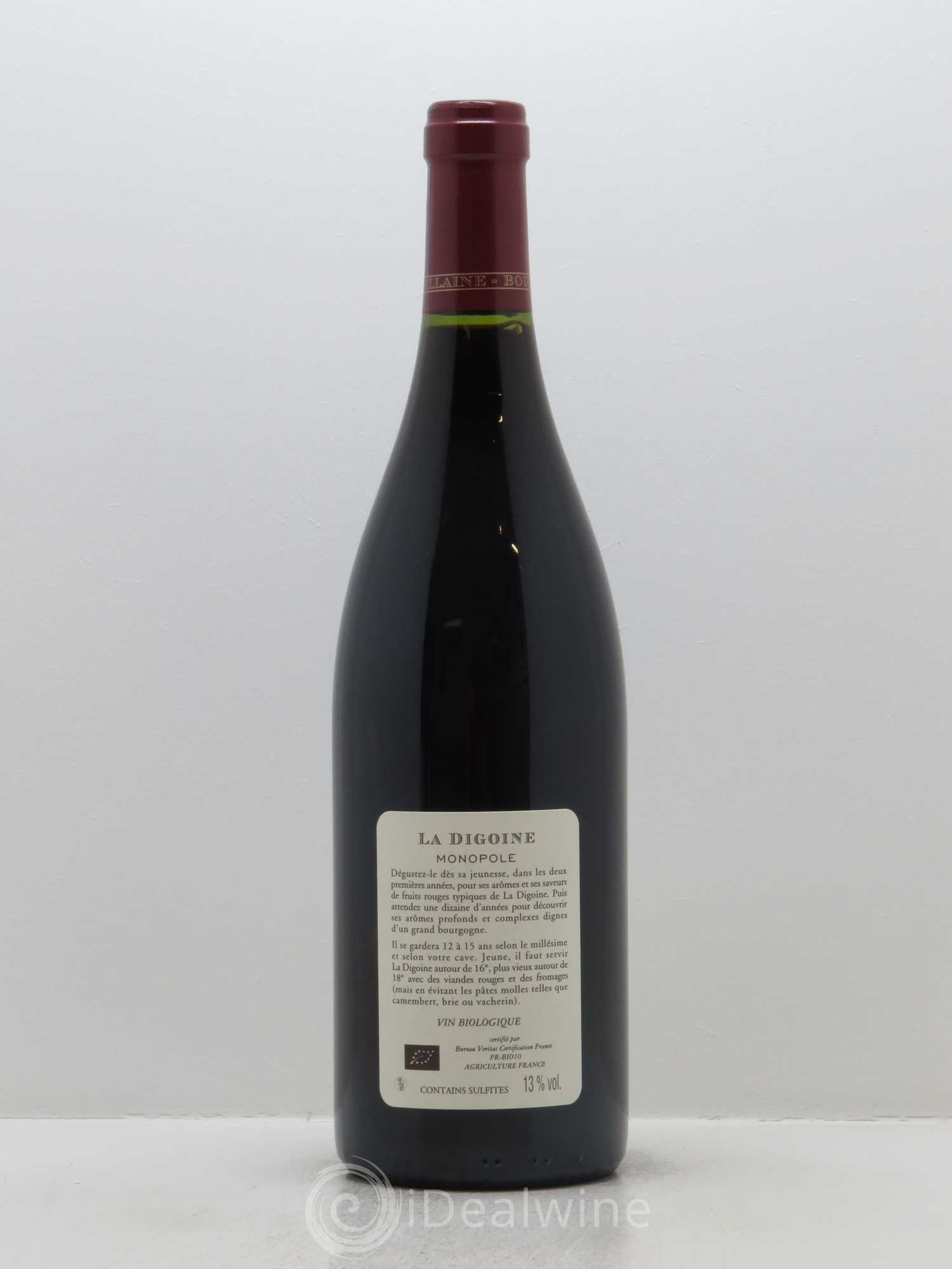 Bourgogne La Digoine Domaine de Villaine 2016 - Lot de 1 bouteille - 1