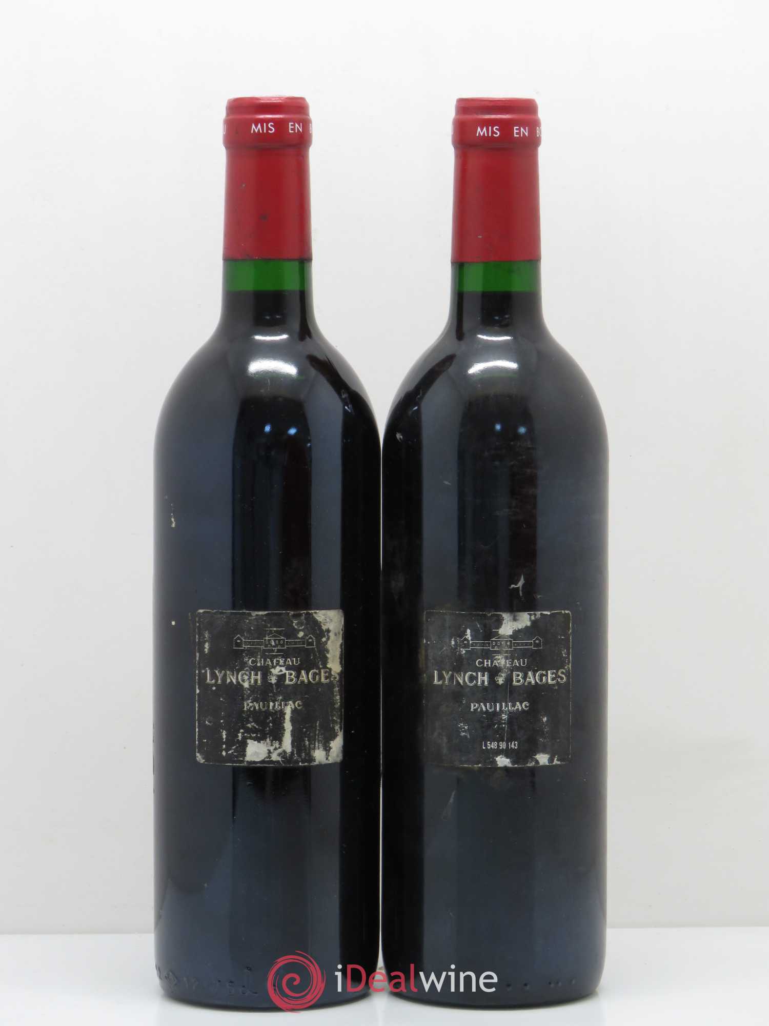 Château Lynch Bages 5ème Grand Cru Classé 1990 - Lot de 2 bouteilles - 1