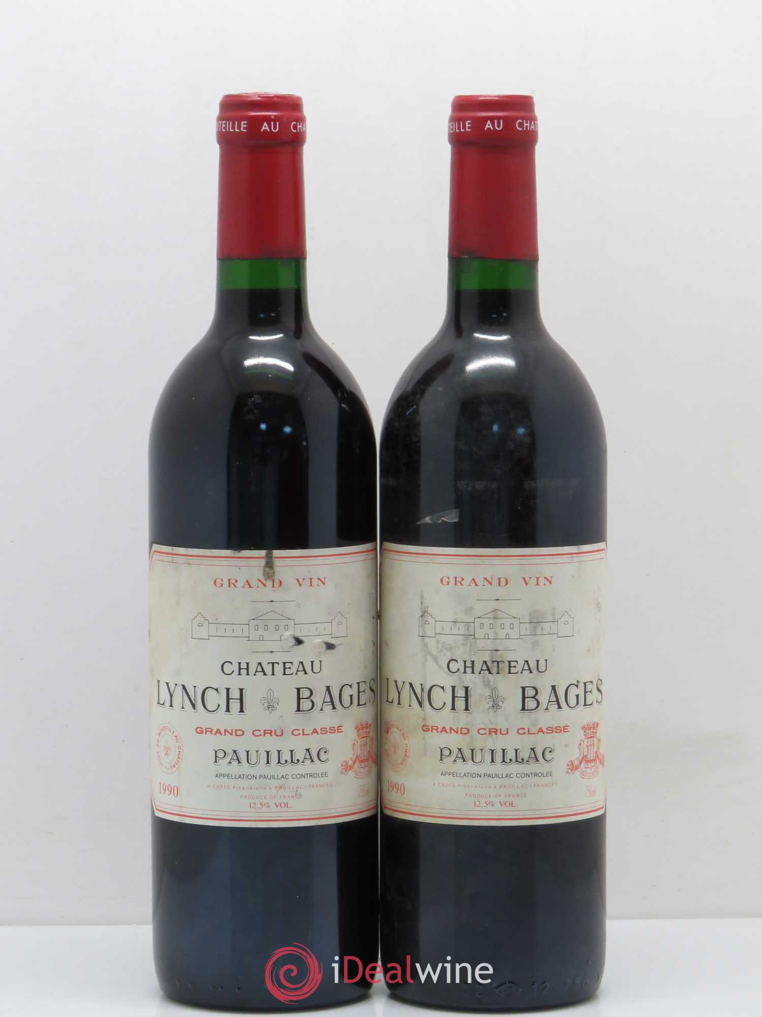 Château Lynch Bages 5ème Grand Cru Classé 1990 - Lot de 2 bouteilles - 0