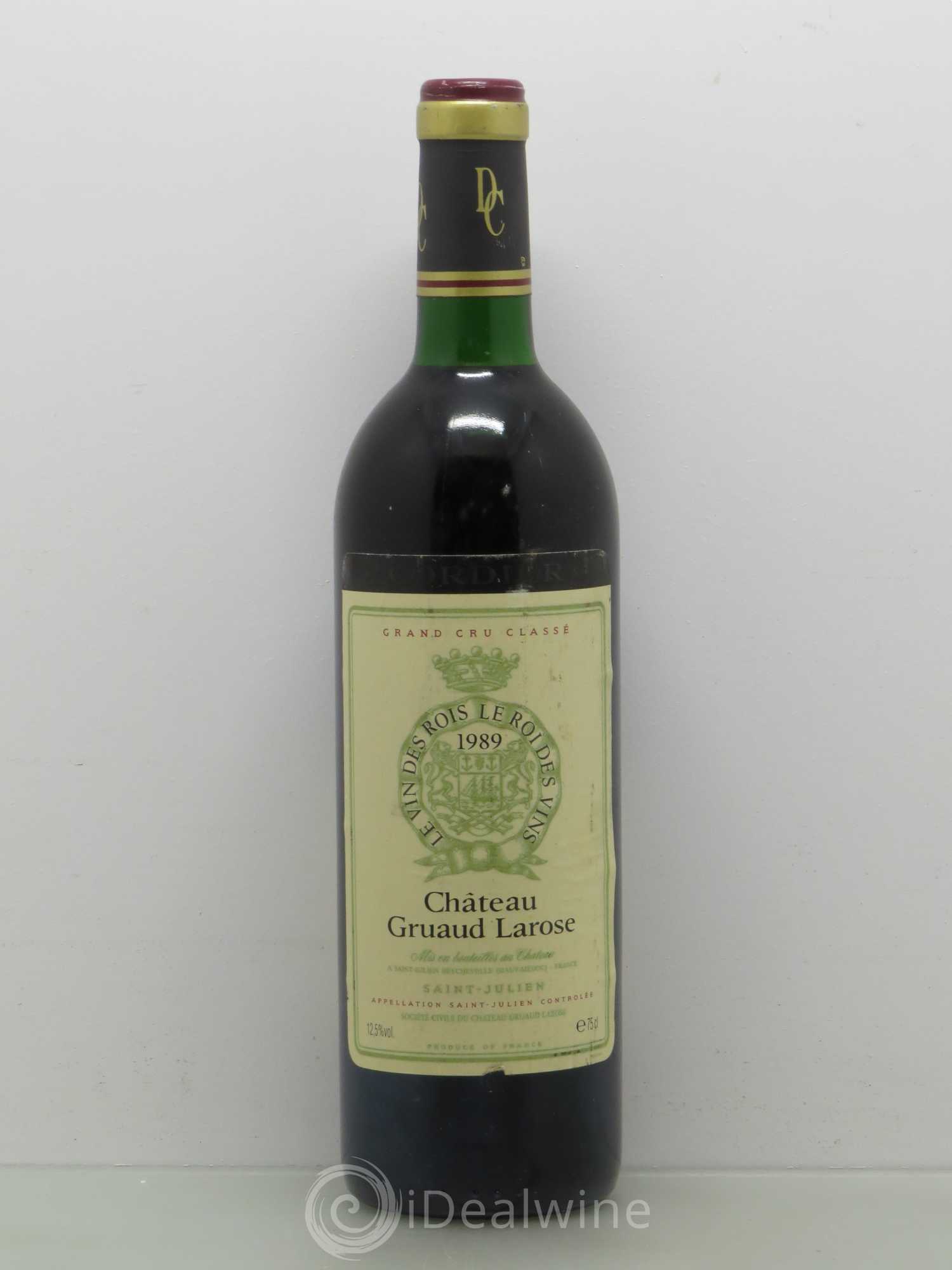 Château Gruaud Larose 2ème Grand Cru Classé 1989 - Lot de 1 bouteille - 0