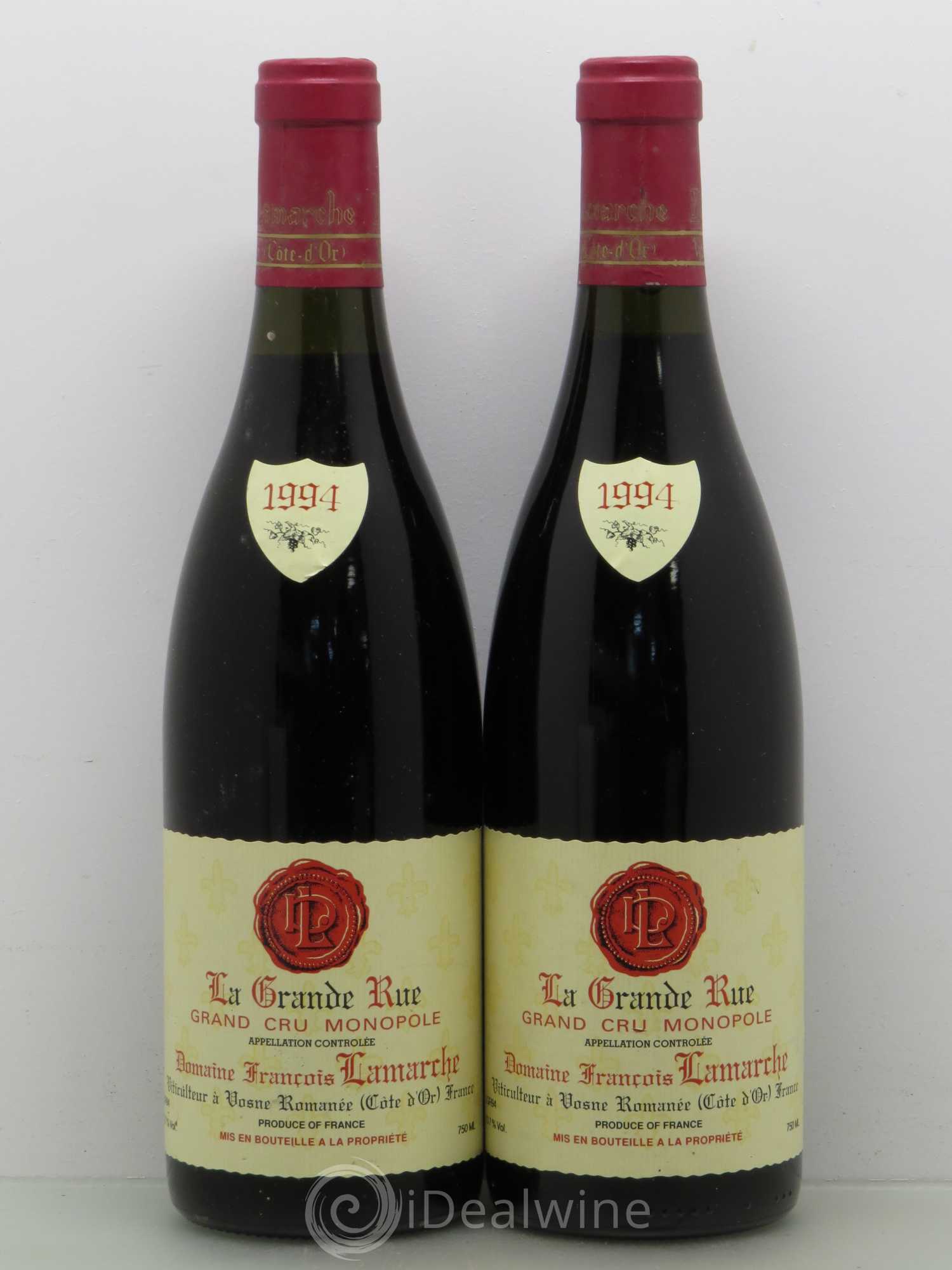 La Grande Rue Grand Cru Lamarche (Domaine) 1994 - Lot de 2 bouteilles - 0