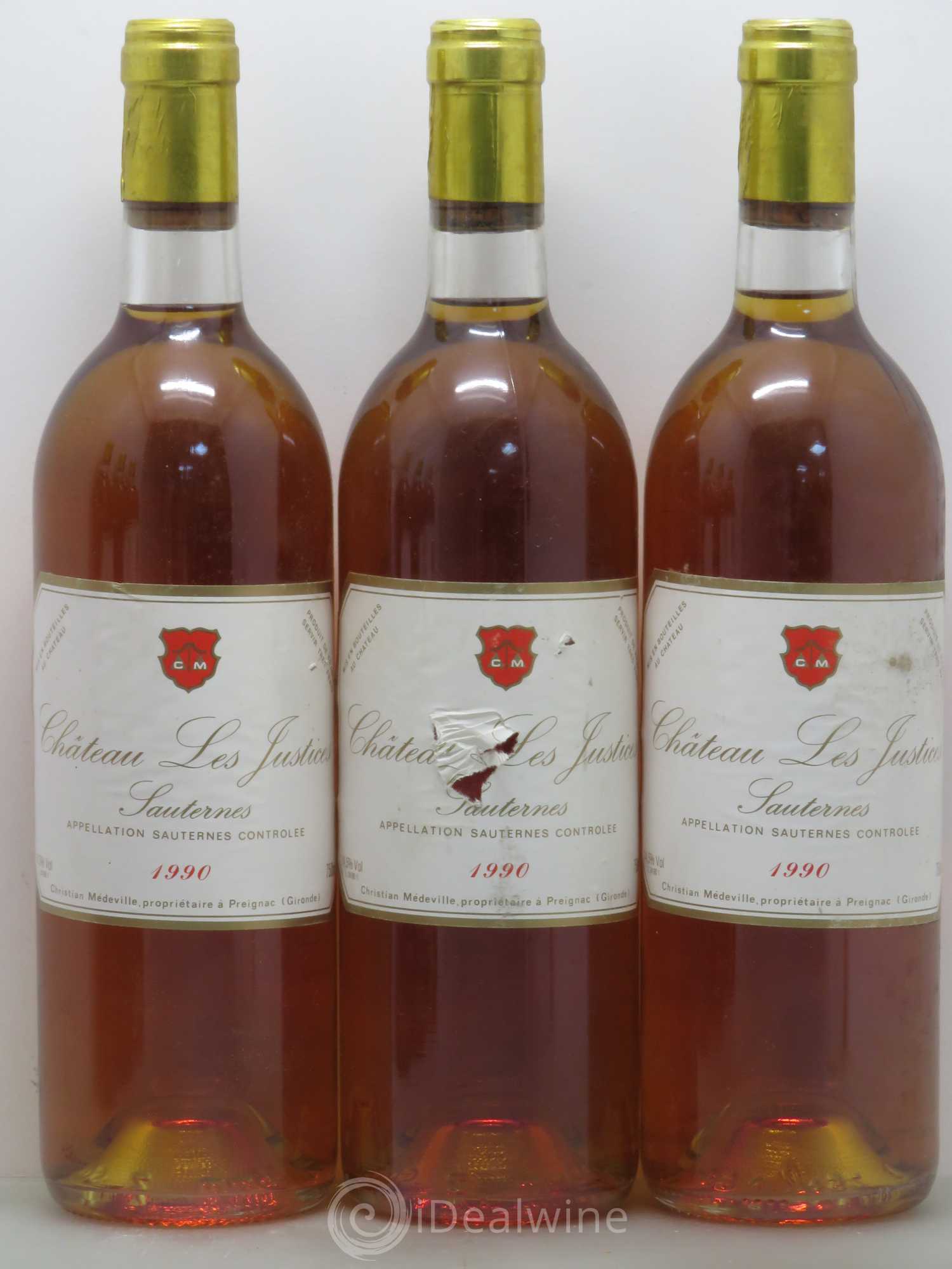 Château les Justices Cru Bourgeois 1990 - Lotto di 6 bottiglie - 1