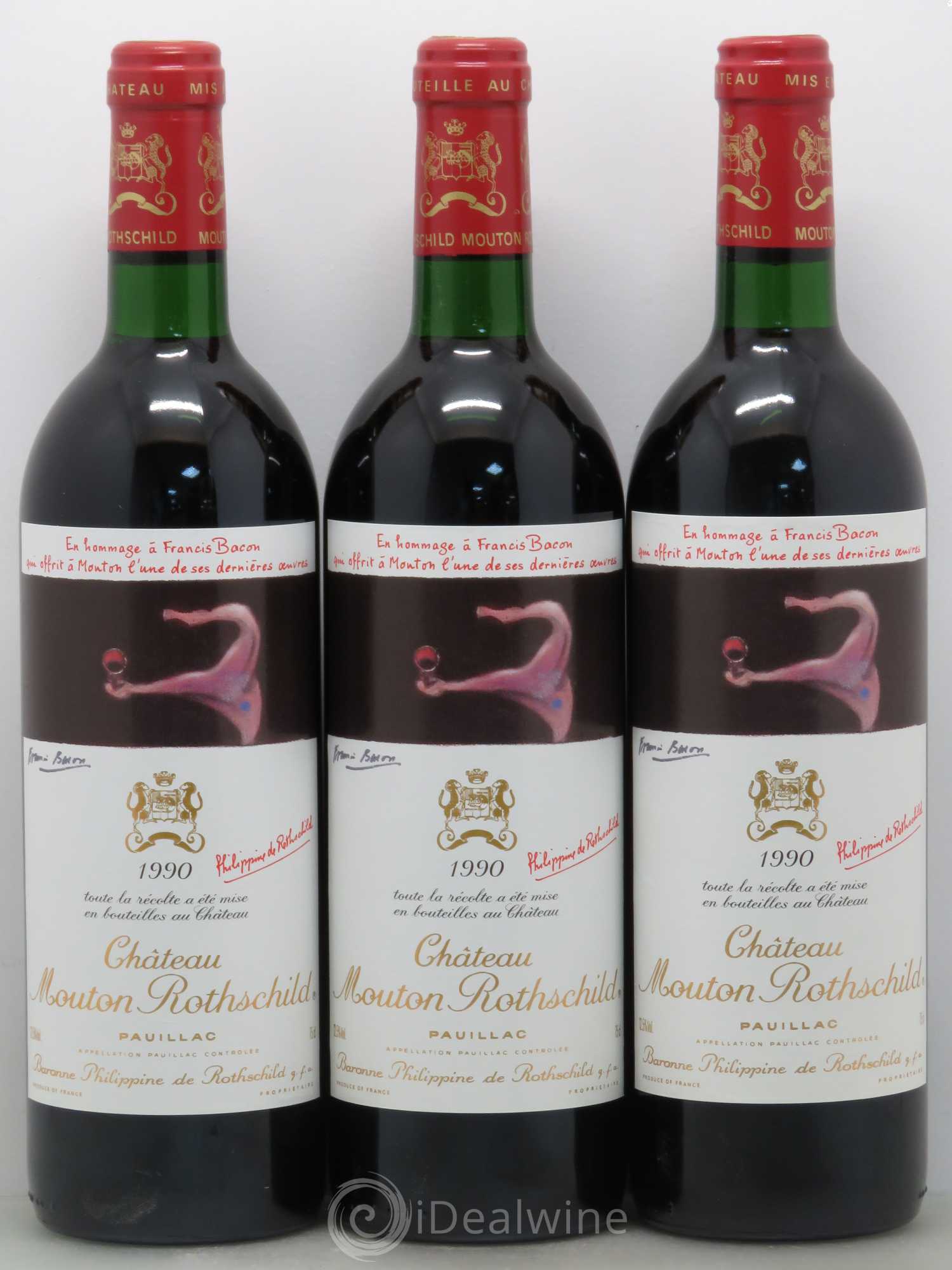 Château Mouton Rothschild 1er Grand Cru Classé 1990 - Lot de 12 bouteilles - 1