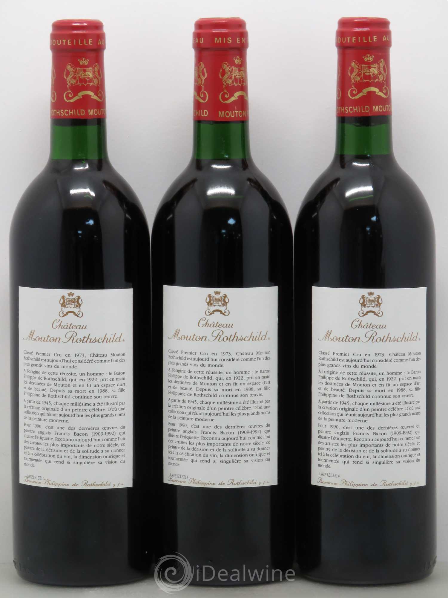 Château Mouton Rothschild 1er Grand Cru Classé 1990 - Lot de 12 bouteilles - 2