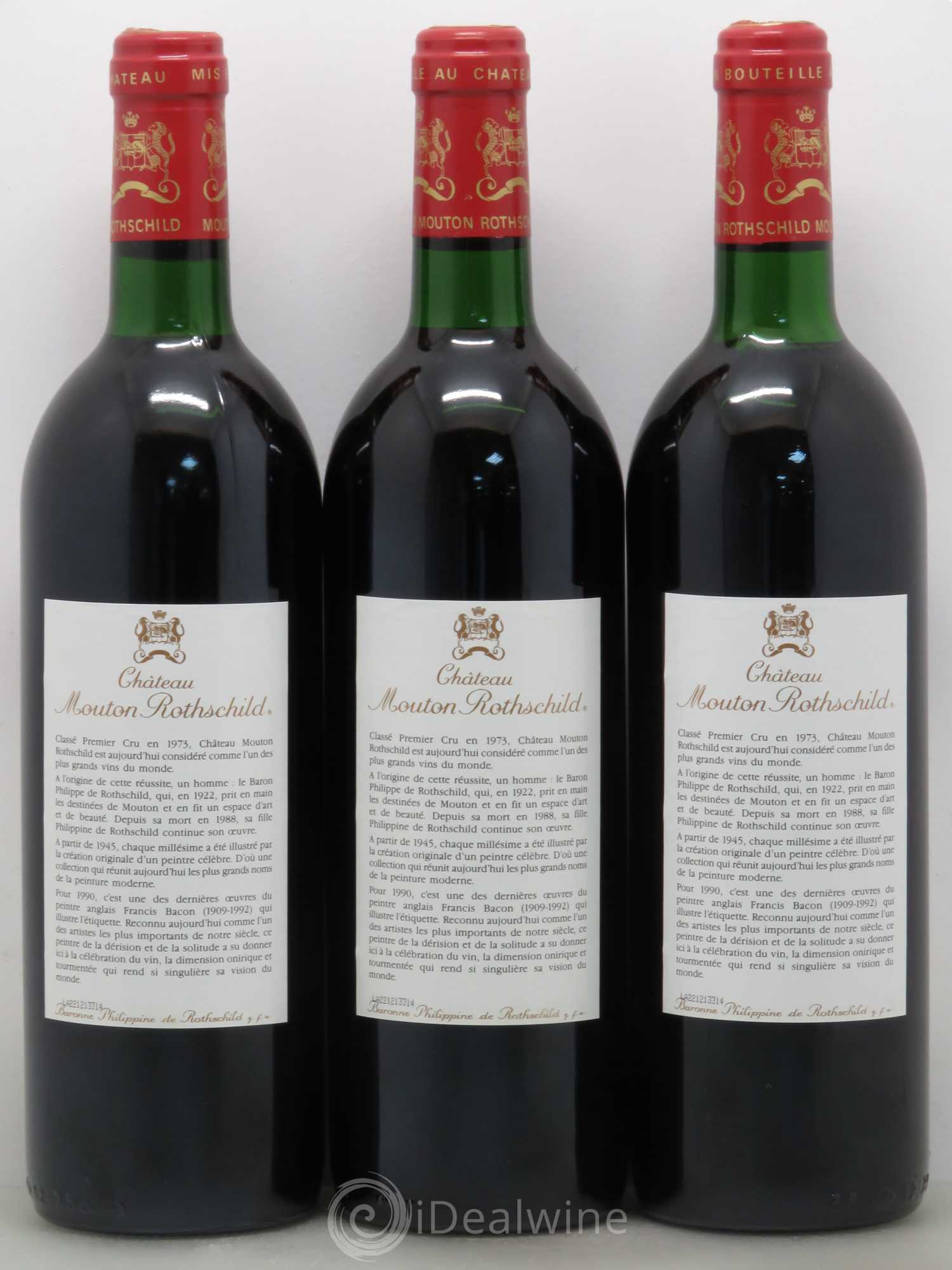 Château Mouton Rothschild 1er Grand Cru Classé 1990 - Lot de 12 bouteilles - 6