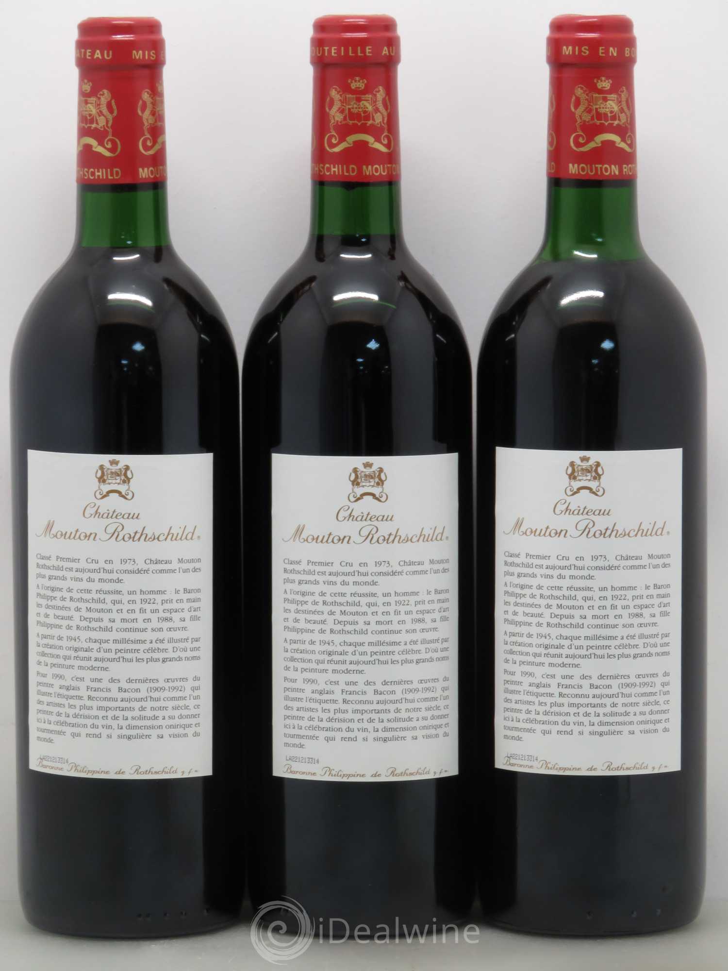 Château Mouton Rothschild 1er Grand Cru Classé 1990 - Lot de 12 bouteilles - 8