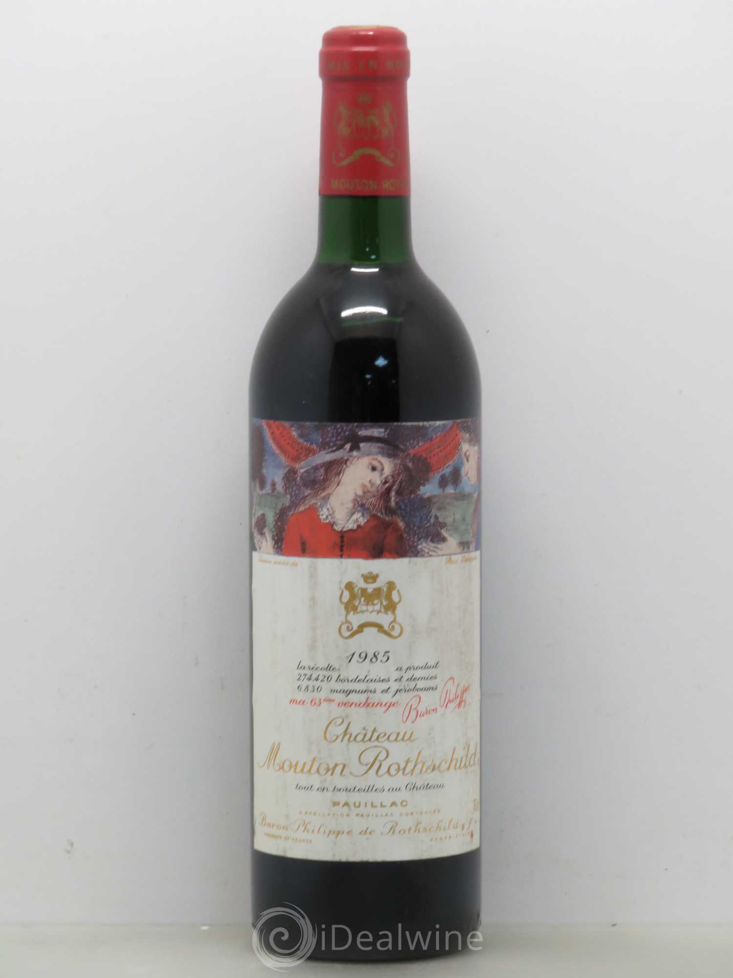Château Mouton Rothschild 1er Grand Cru Classé 1985 - Lot de 1 bouteille - 0