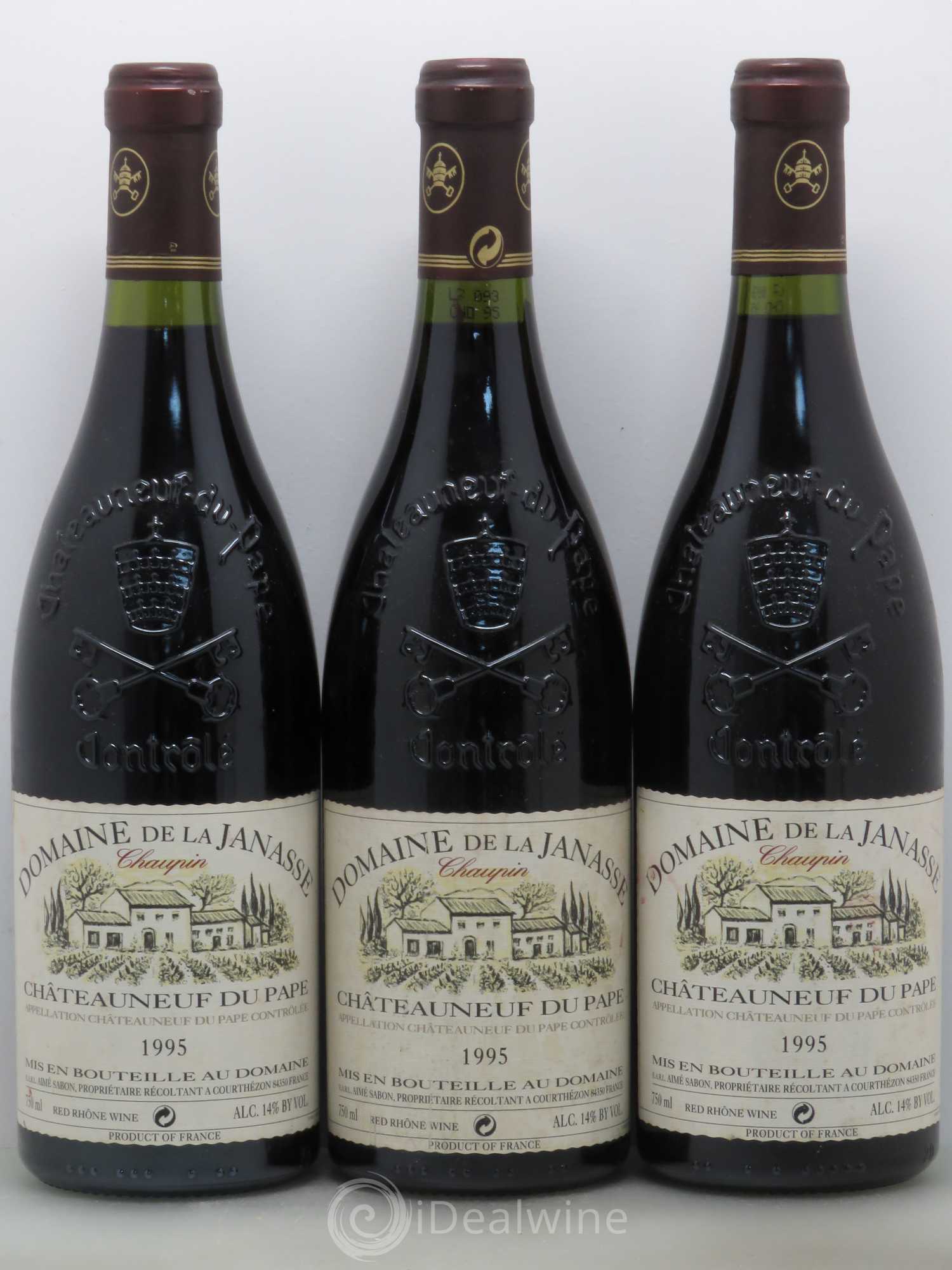 Châteauneuf-du-Pape Cuvée Chaupin La Janasse (Domaine de) 1995 - Lot de 3 bouteilles - 0