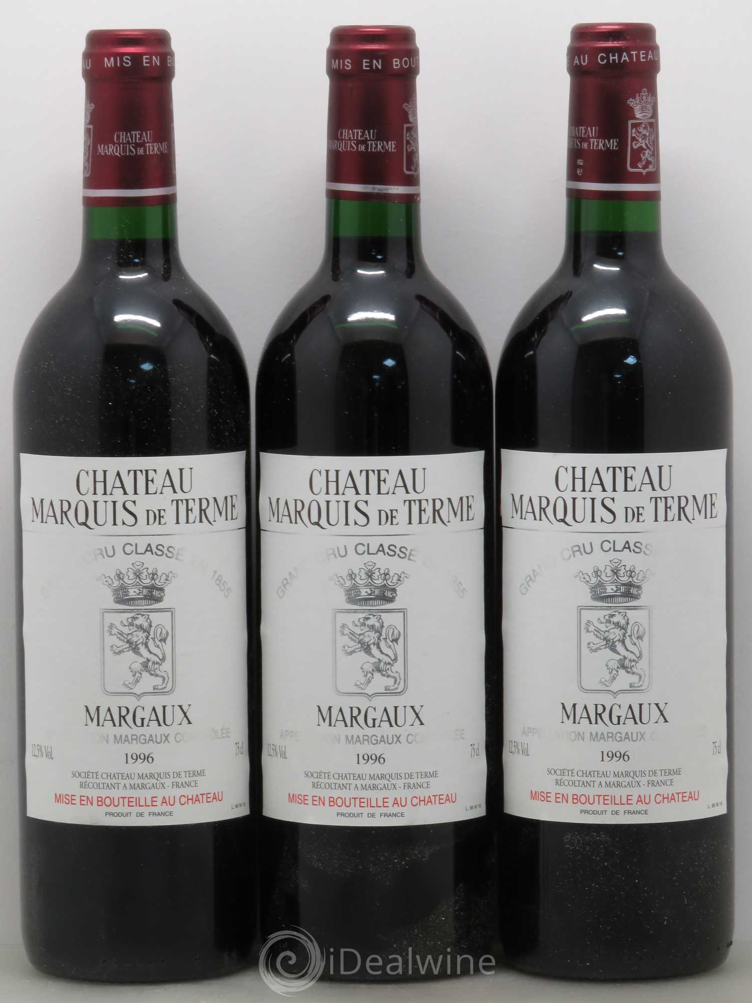 Château Marquis de Terme 4ème Grand Cru Classé 1996 - Lot de 12 bouteilles - 2