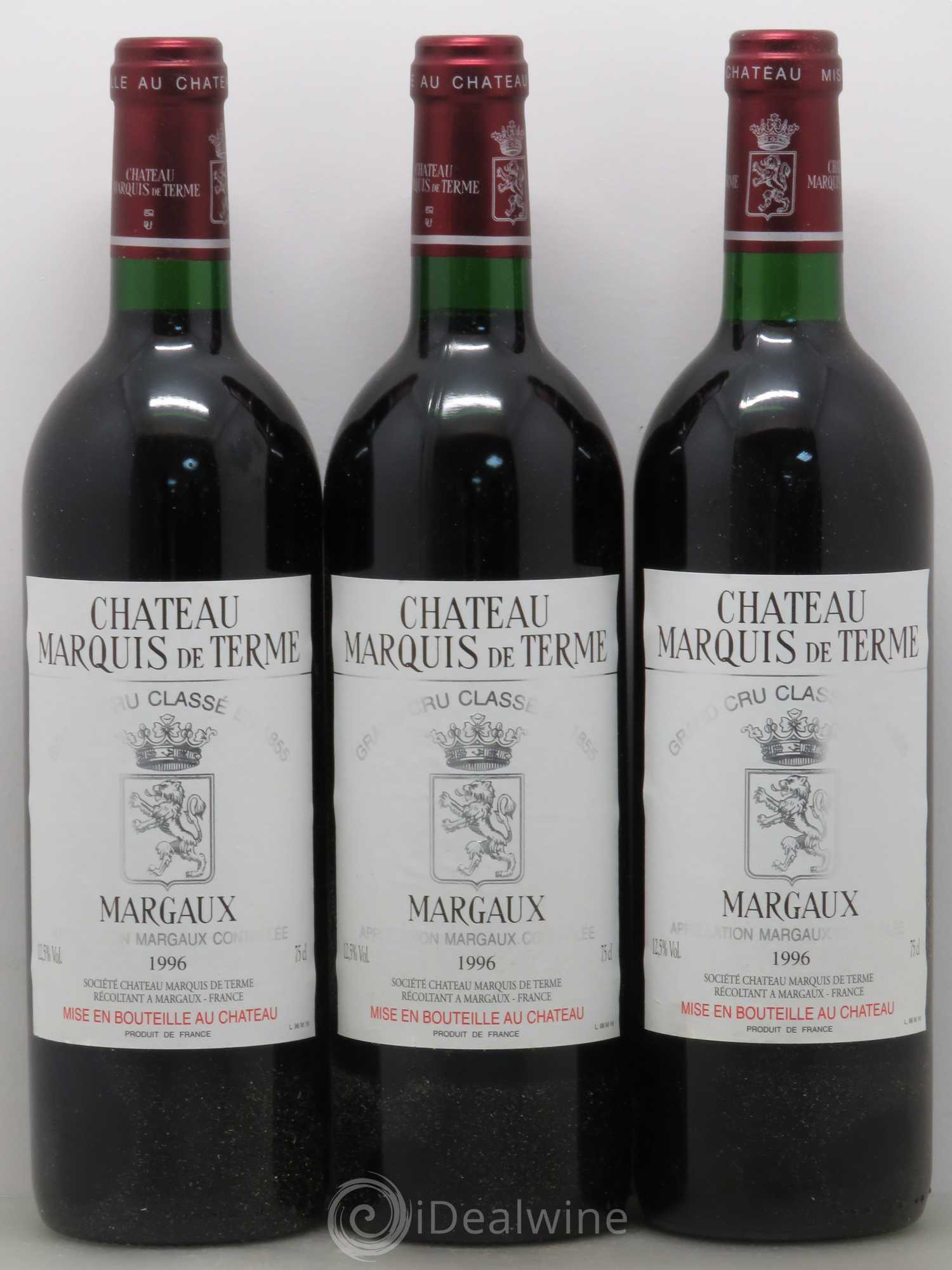 Château Marquis de Terme 4ème Grand Cru Classé 1996 - Lot de 12 bouteilles - 3