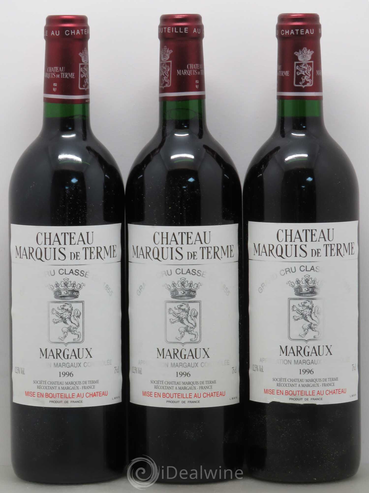 Château Marquis de Terme 4ème Grand Cru Classé 1996 - Lot de 12 bouteilles - 4