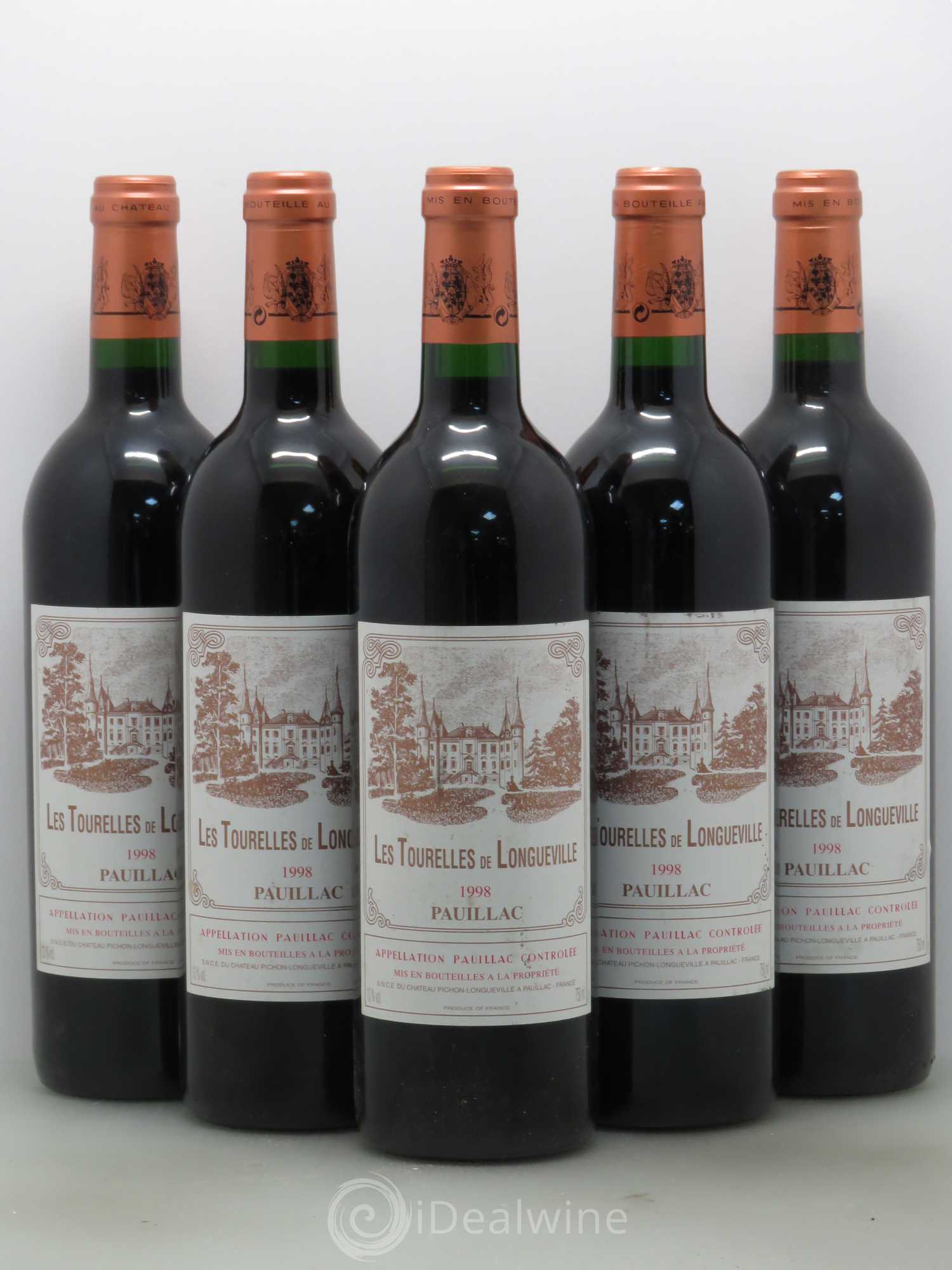 Les Tourelles de Longueville Second Vin 1998 - Lot de 5 bouteilles - 0