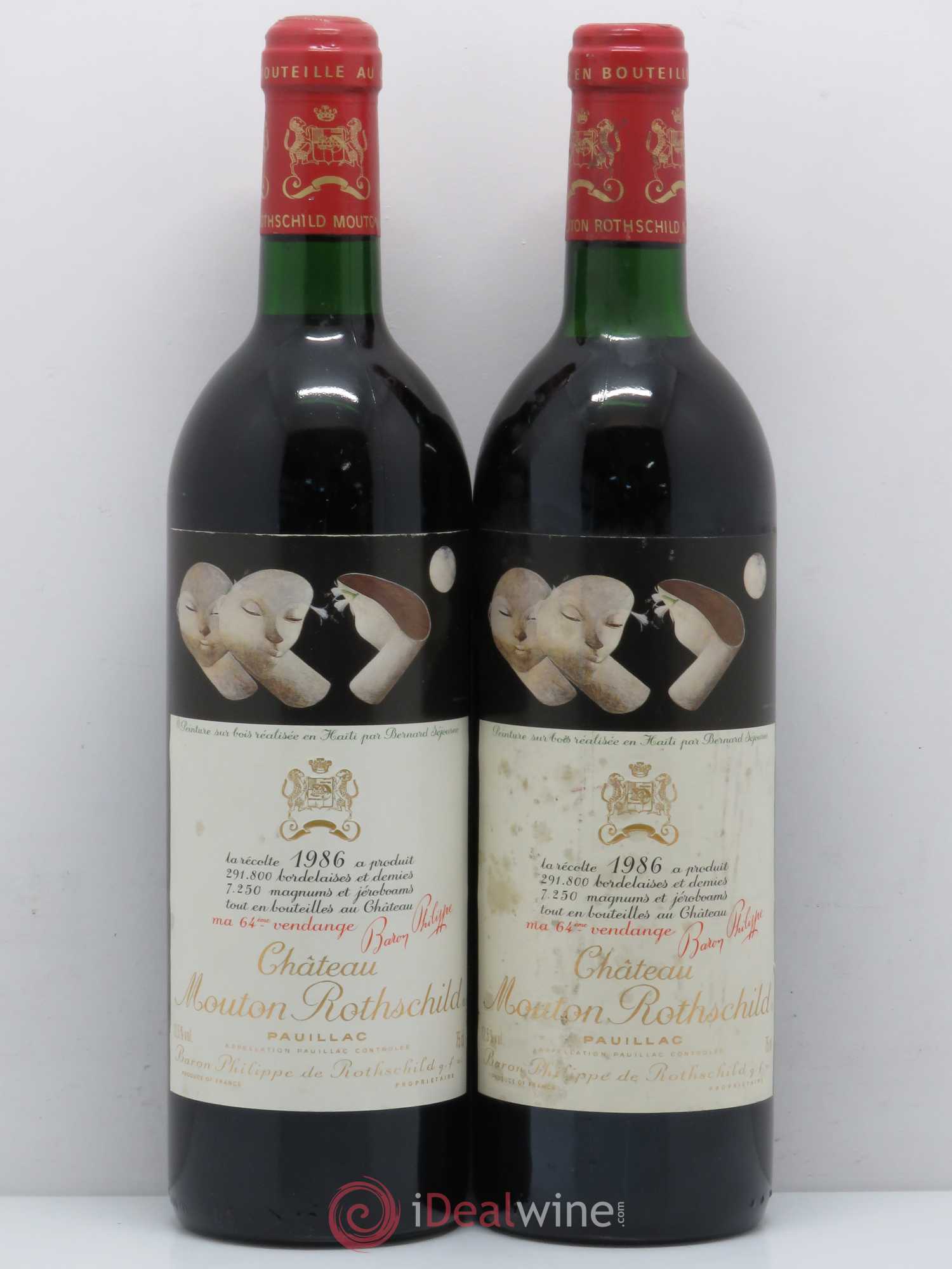 Château Mouton Rothschild 1er Grand Cru Classé 1986 - Lot de 4 bouteilles - 2