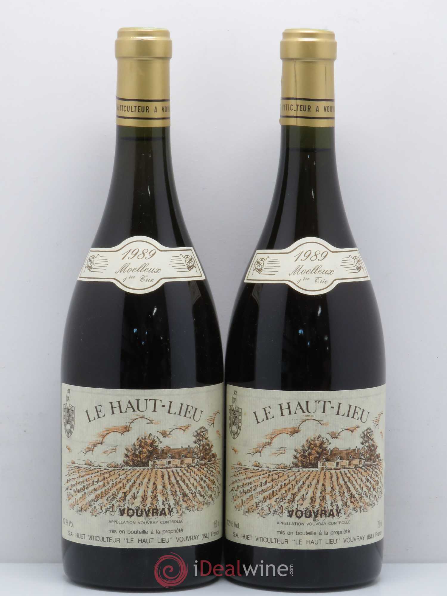 Vouvray Le Haut-Lieu Moelleux 1ère Trie Domaine Huet 1989 - Lotto di 2 bottiglie - 0