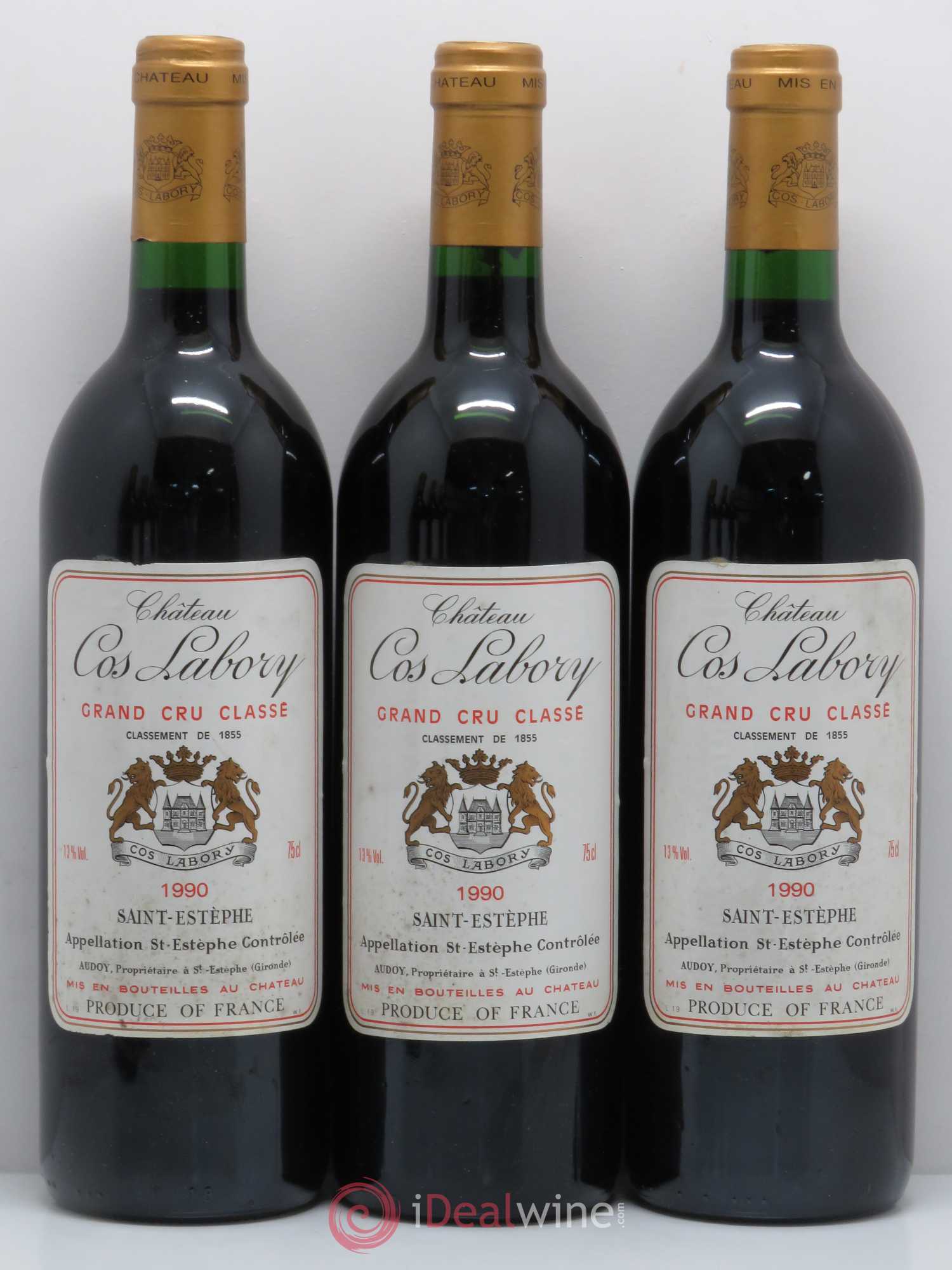 Château Cos Labory 5ème Grand Cru Classé 1990 - Lot de 6 bouteilles - 1