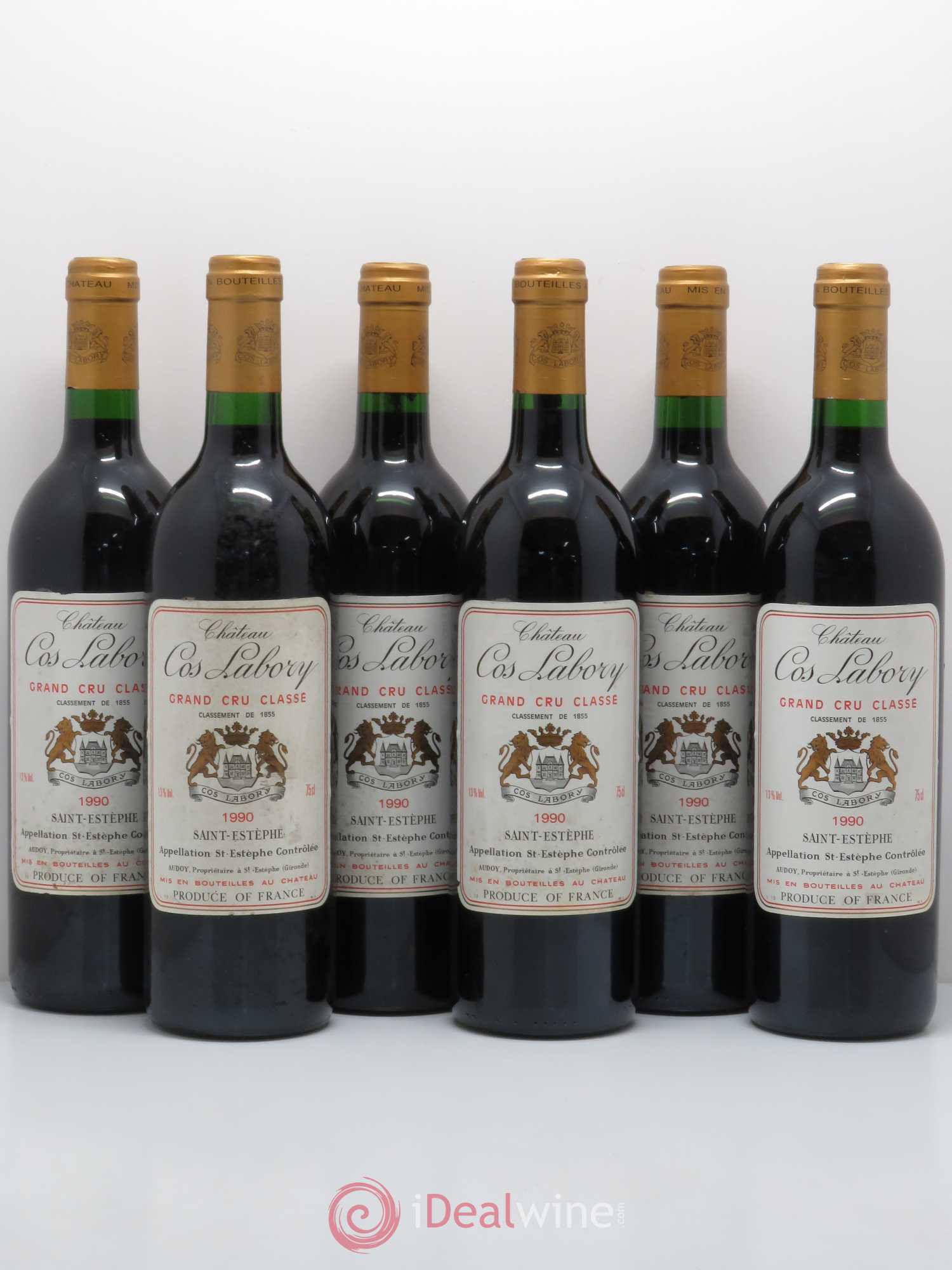 Château Cos Labory 5ème Grand Cru Classé 1990 - Lot de 6 bouteilles - 0