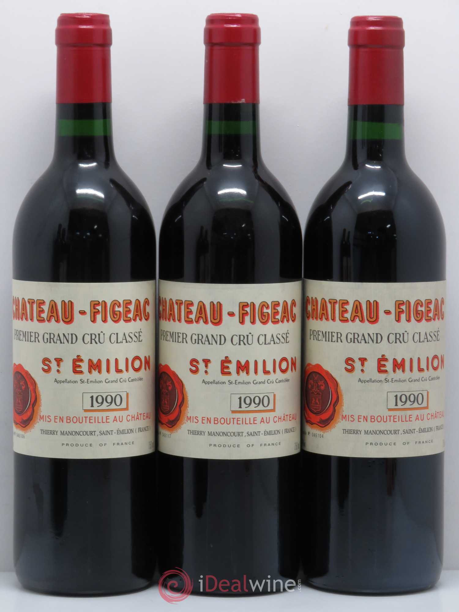 Château Figeac 1er Grand Cru Classé A 1990 - Lot de 5 bouteilles - 1