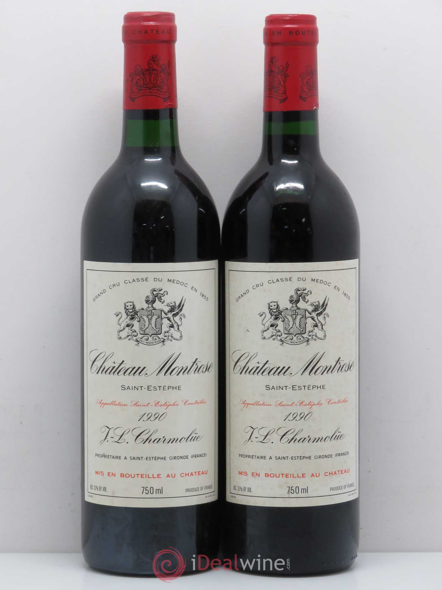 Château Montrose 2ème Grand Cru Classé 1990 - Lot de 2 bouteilles - 0