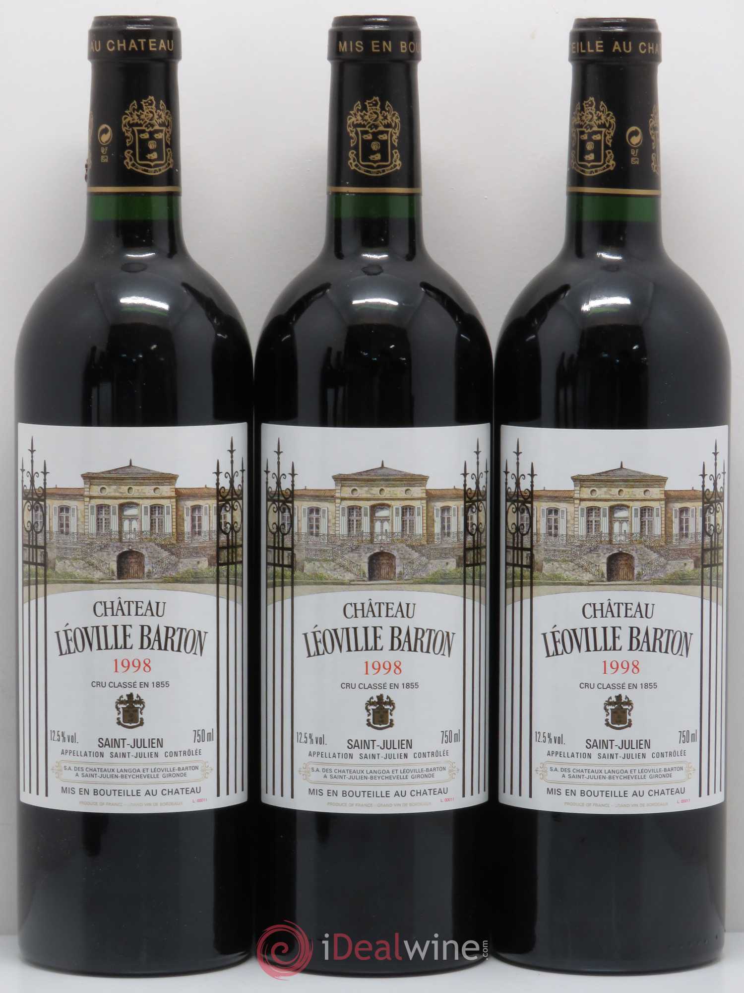 Château Léoville Barton 2ème Grand Cru Classé 1998 - Lot de 6 bouteilles - 1
