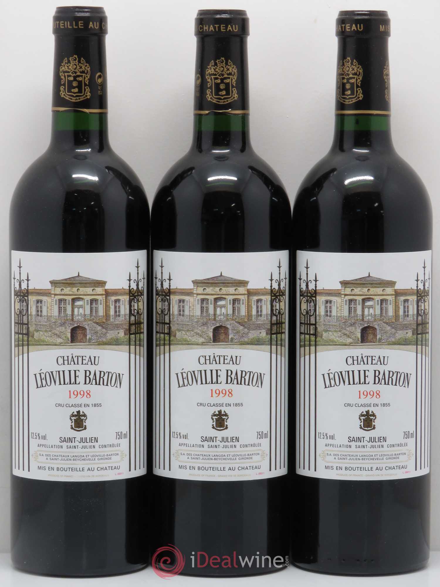Château Léoville Barton 2ème Grand Cru Classé 1998 - Lot de 6 bouteilles - 2