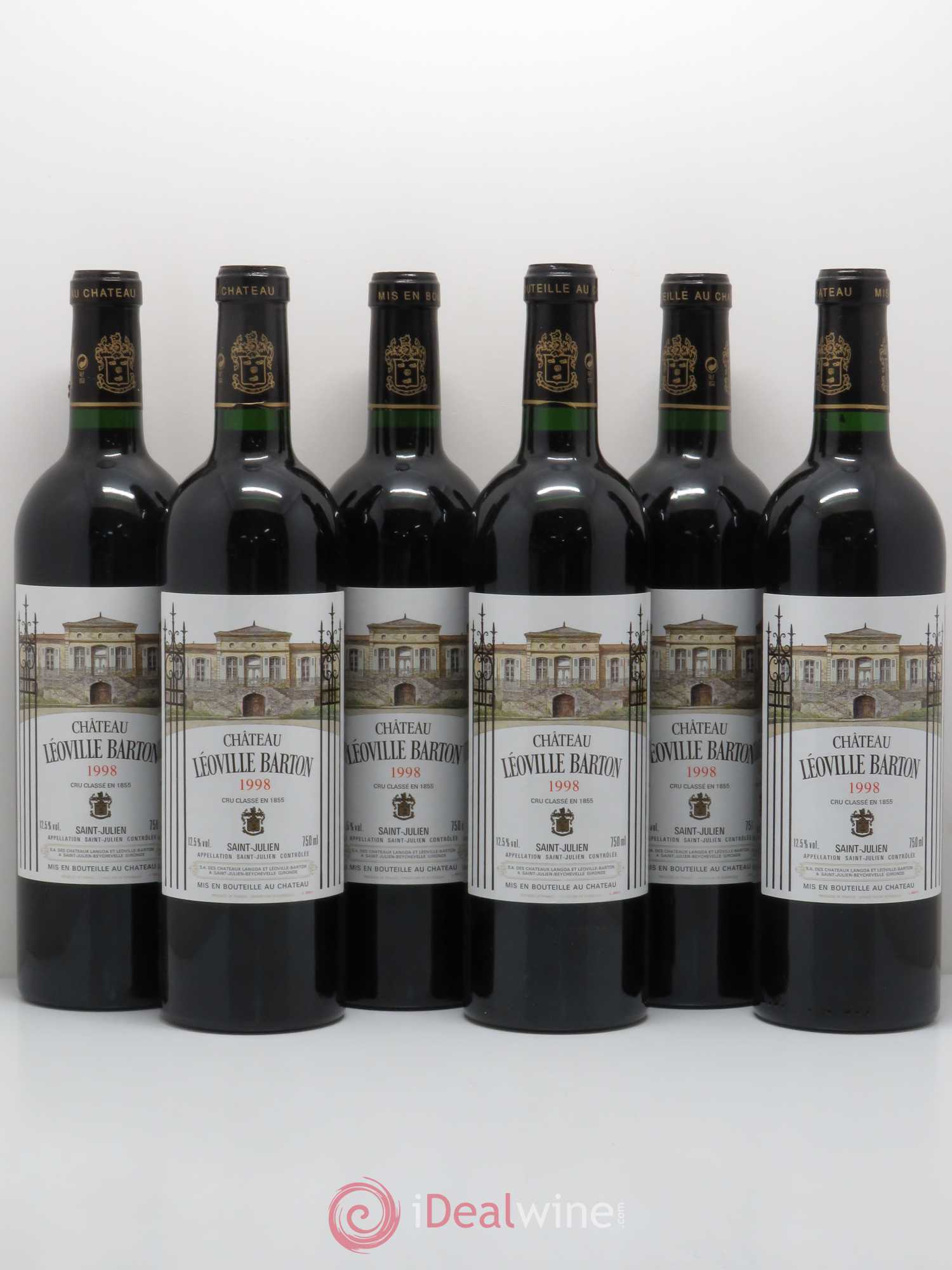 Château Léoville Barton 2ème Grand Cru Classé 1998 - Lot de 6 bouteilles - 0