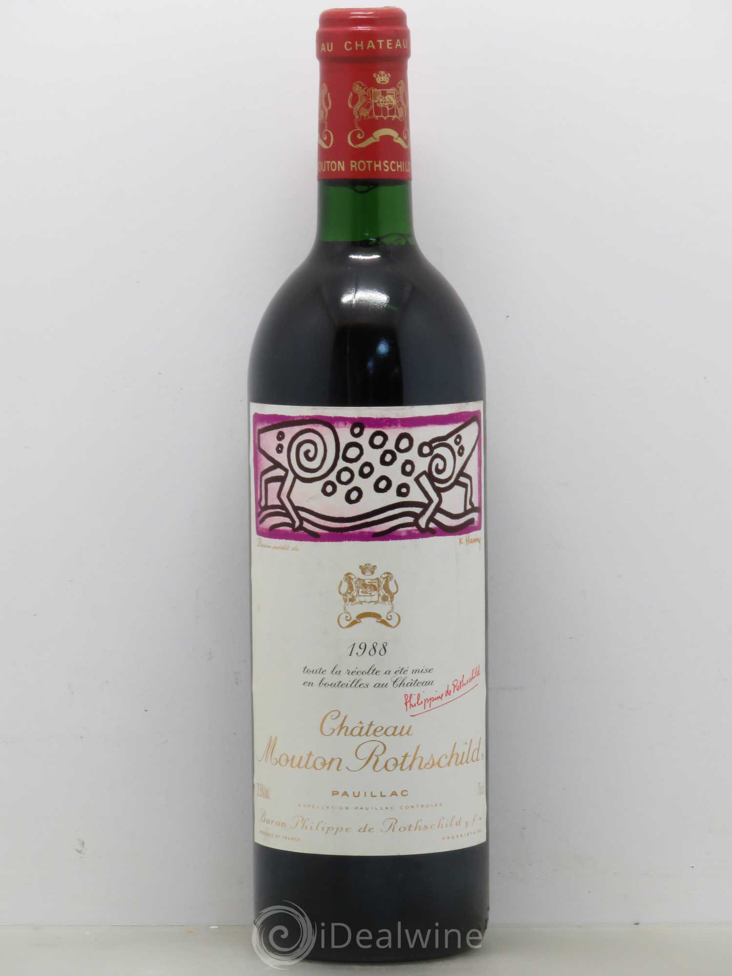 Château Mouton Rothschild 1er Grand Cru Classé 1988 - Lot de 1 bouteille - 0