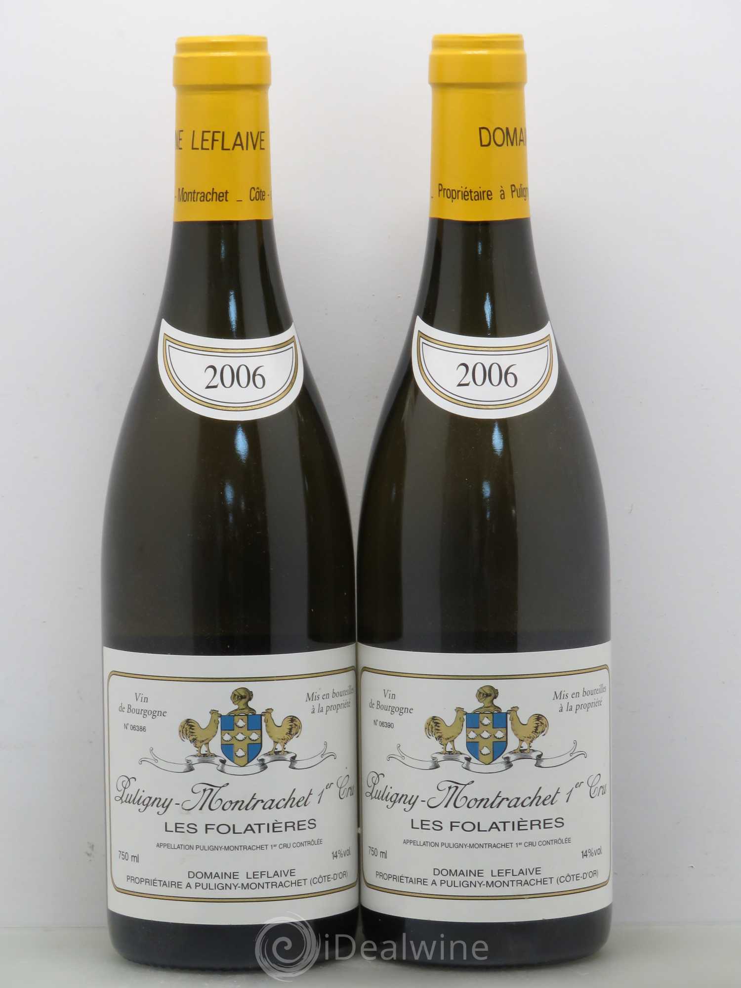 Puligny-Montrachet 1er Cru Les Folatières Leflaive (Domaine) 2006 - Lot de 2 bouteilles - 0