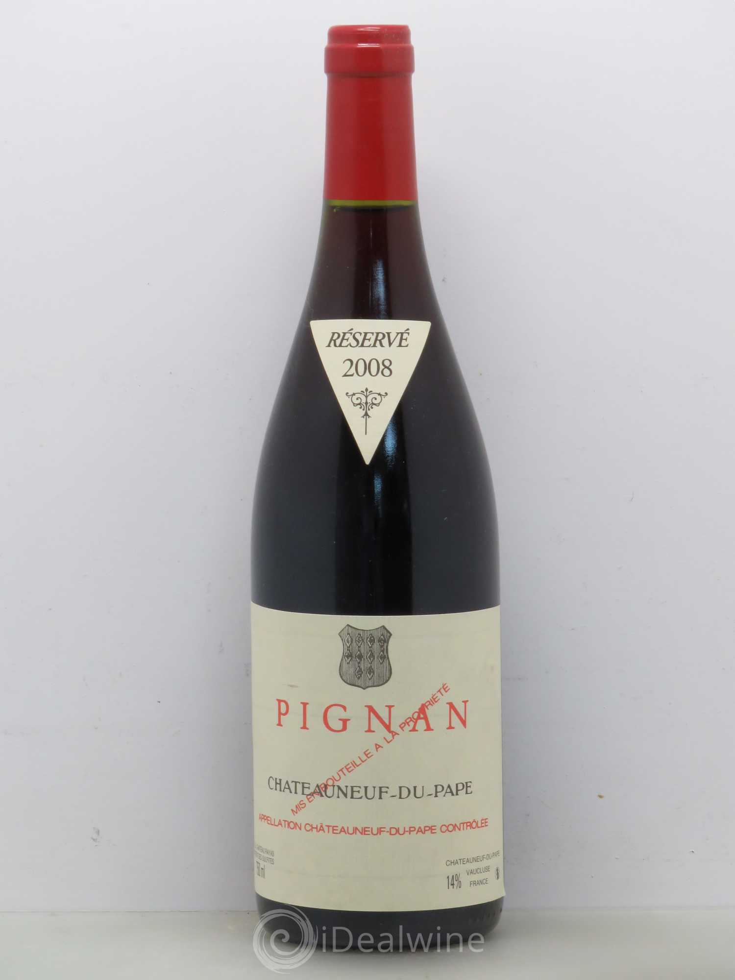 Châteauneuf-du-Pape Pignan Emmanuel Reynaud 2008 - Lot de 1 bouteille - 0