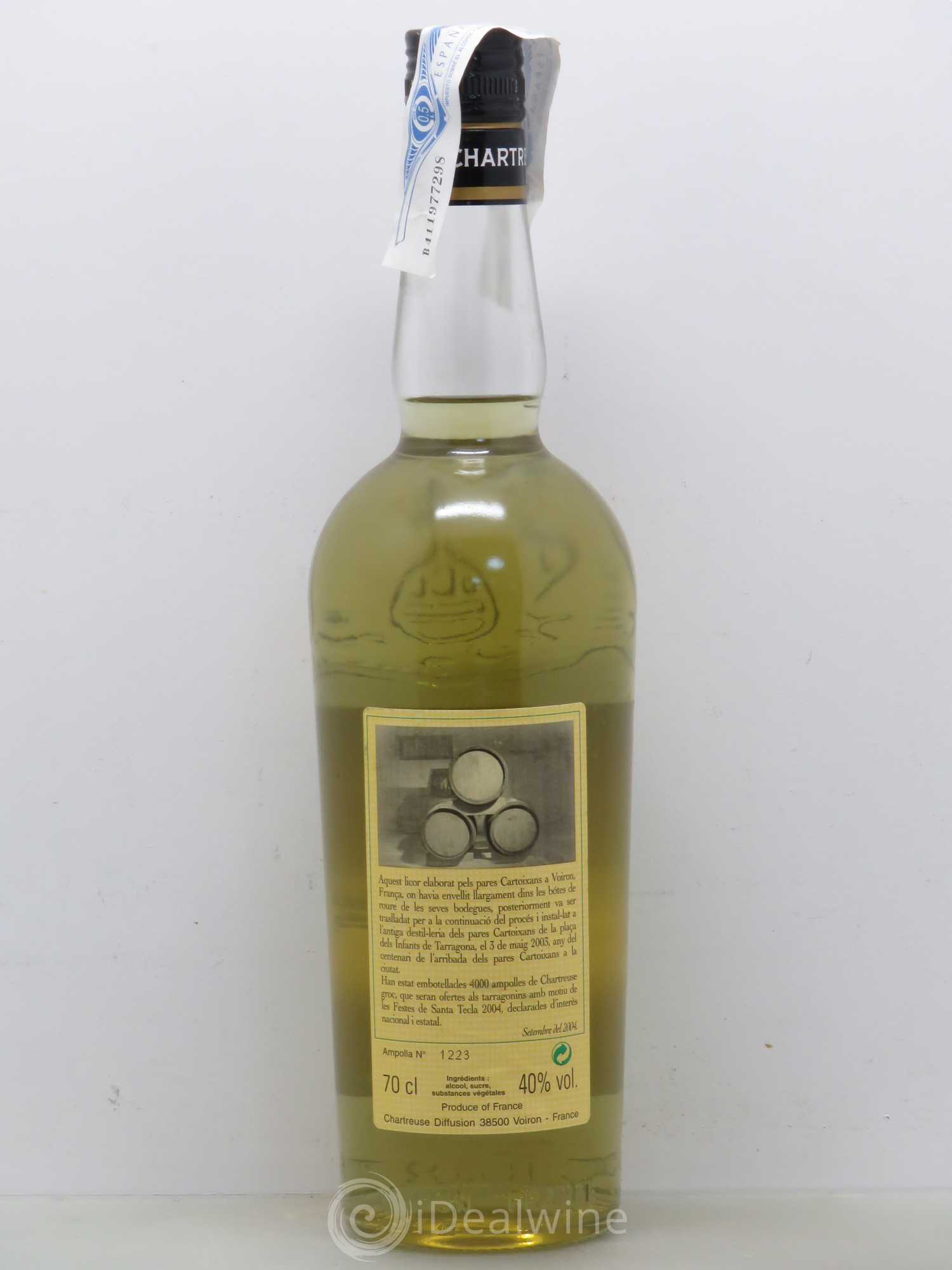 Chartreuse Tarragone Jaune Pères Chartreux Trois tonneaux 2004 - Lotto di 1 bottiglia - 1