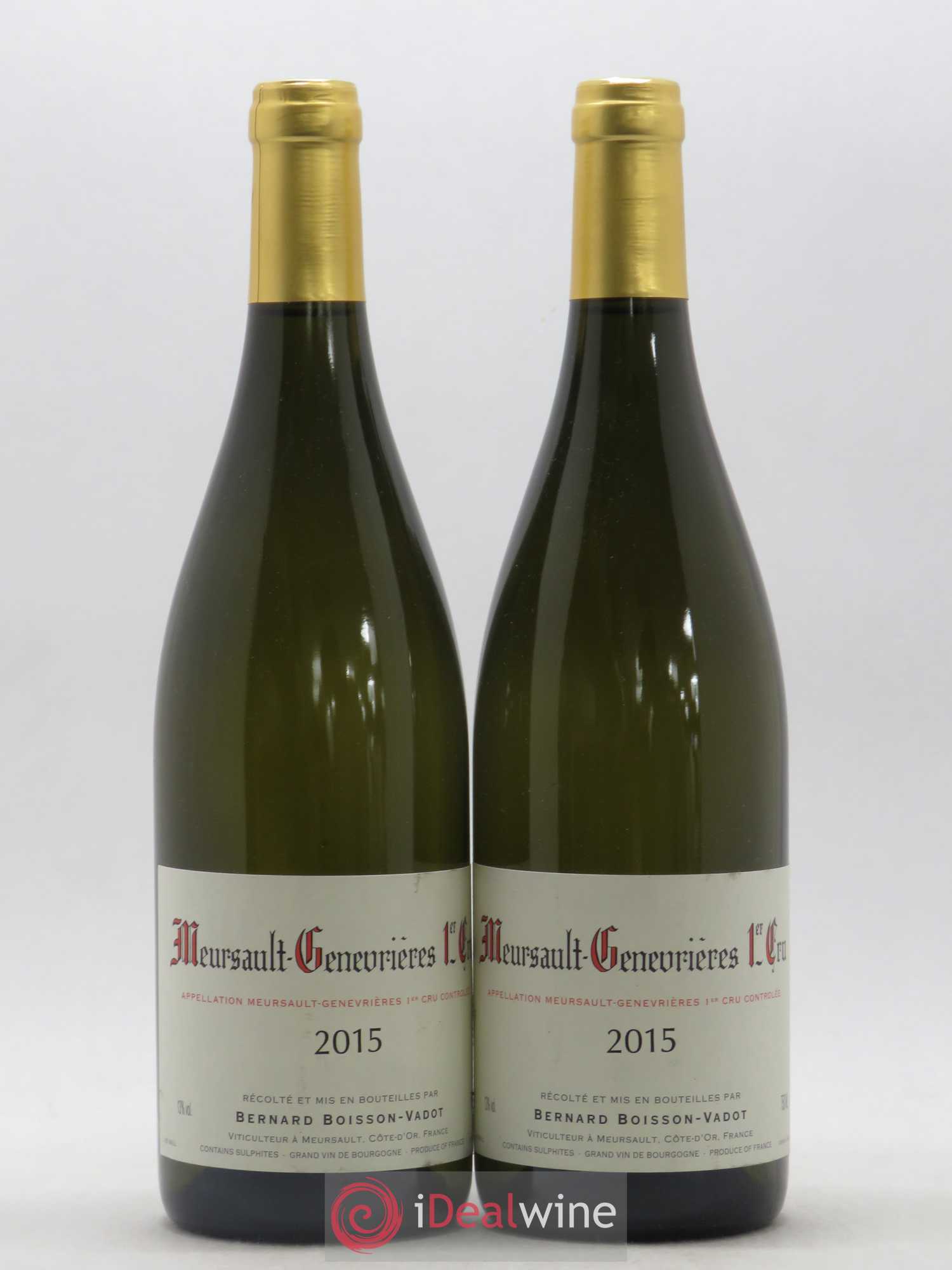 Meursault 1er Cru Genevrières Boisson-Vadot (Domaine) 2015 - Lot de 2 bouteilles - 0