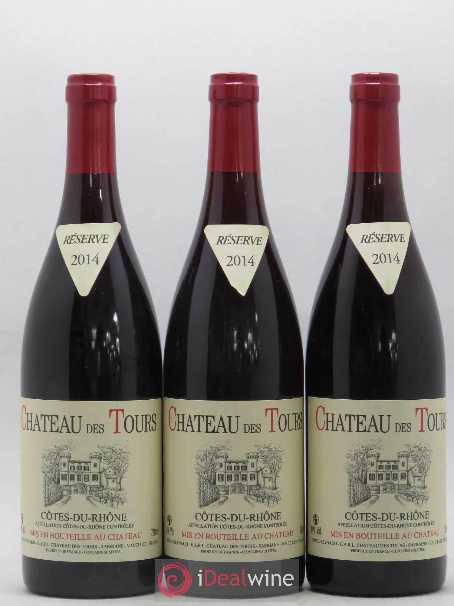 Côtes-du-Rhône Château des Tours Emmanuel Reynaud 2014 - Lot de 3 bouteilles - 0