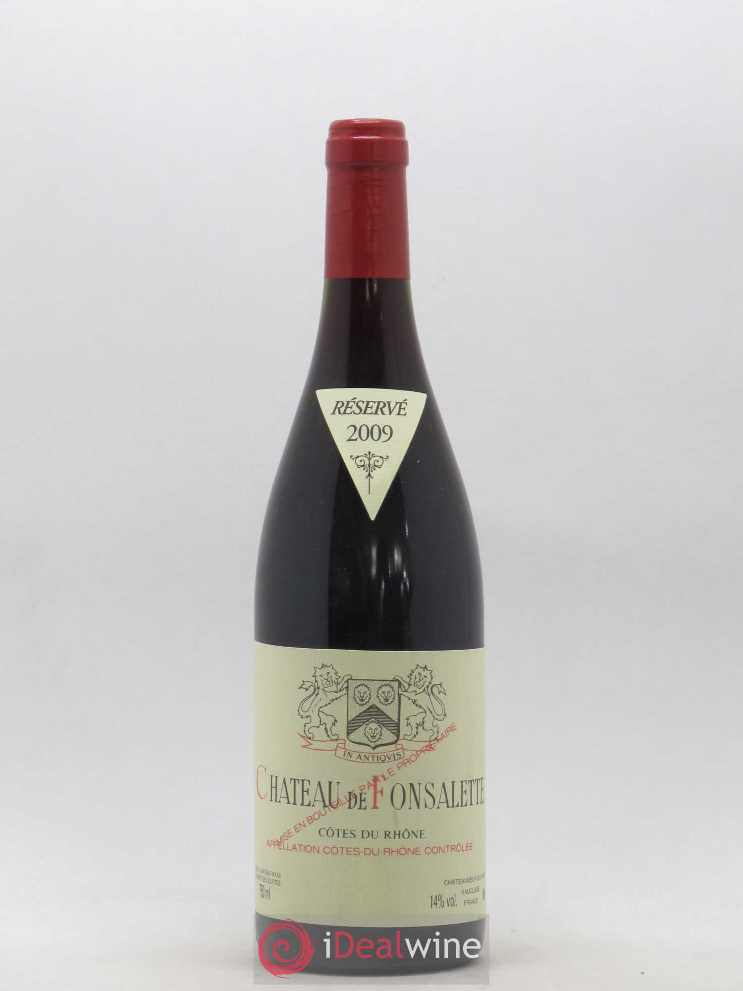Côtes-du-Rhône Château de Fonsalette Emmanuel Reynaud 2009 - Lot de 1 bouteille - 0