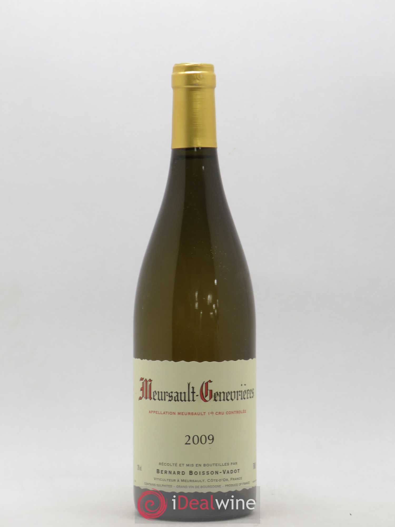 Meursault 1er Cru Genevrières Boisson-Vadot (Domaine) 2009 - Lot de 1 bouteille - 0