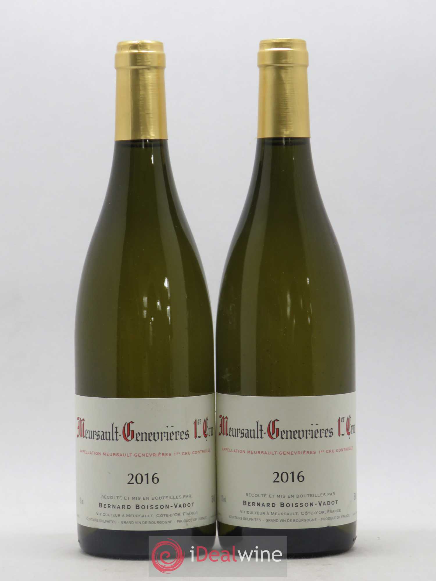 Meursault 1er Cru Genevrières Boisson-Vadot (Domaine) 2016 - Lot de 2 bouteilles - 0