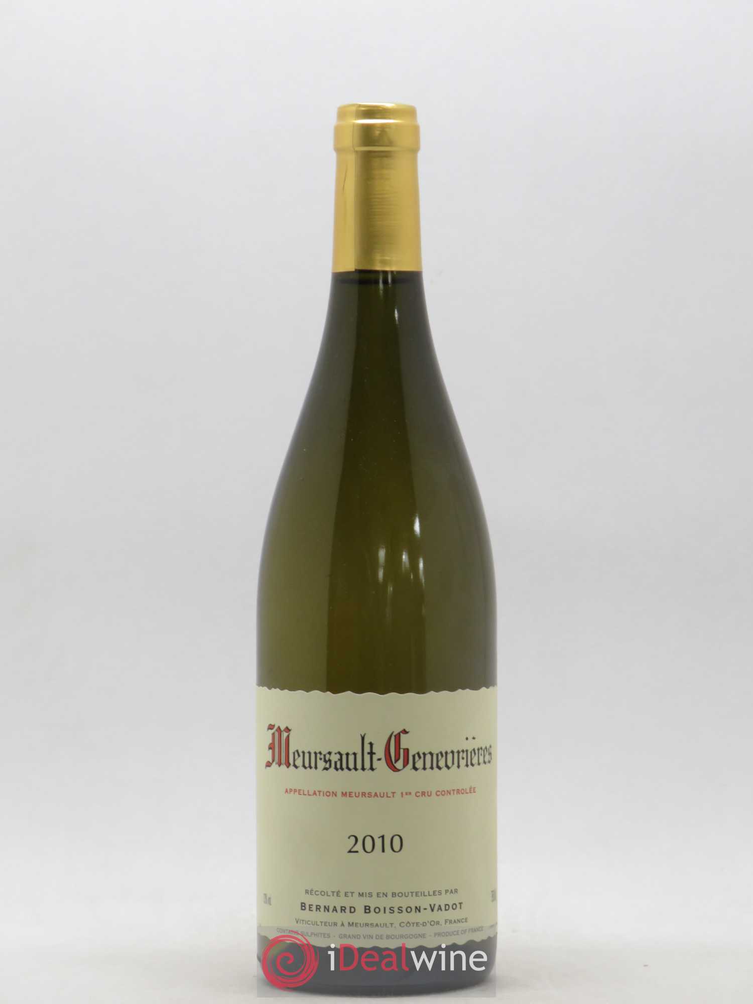 Meursault 1er Cru Genevrières Boisson-Vadot (Domaine) 2010 - Lot de 1 bouteille - 0