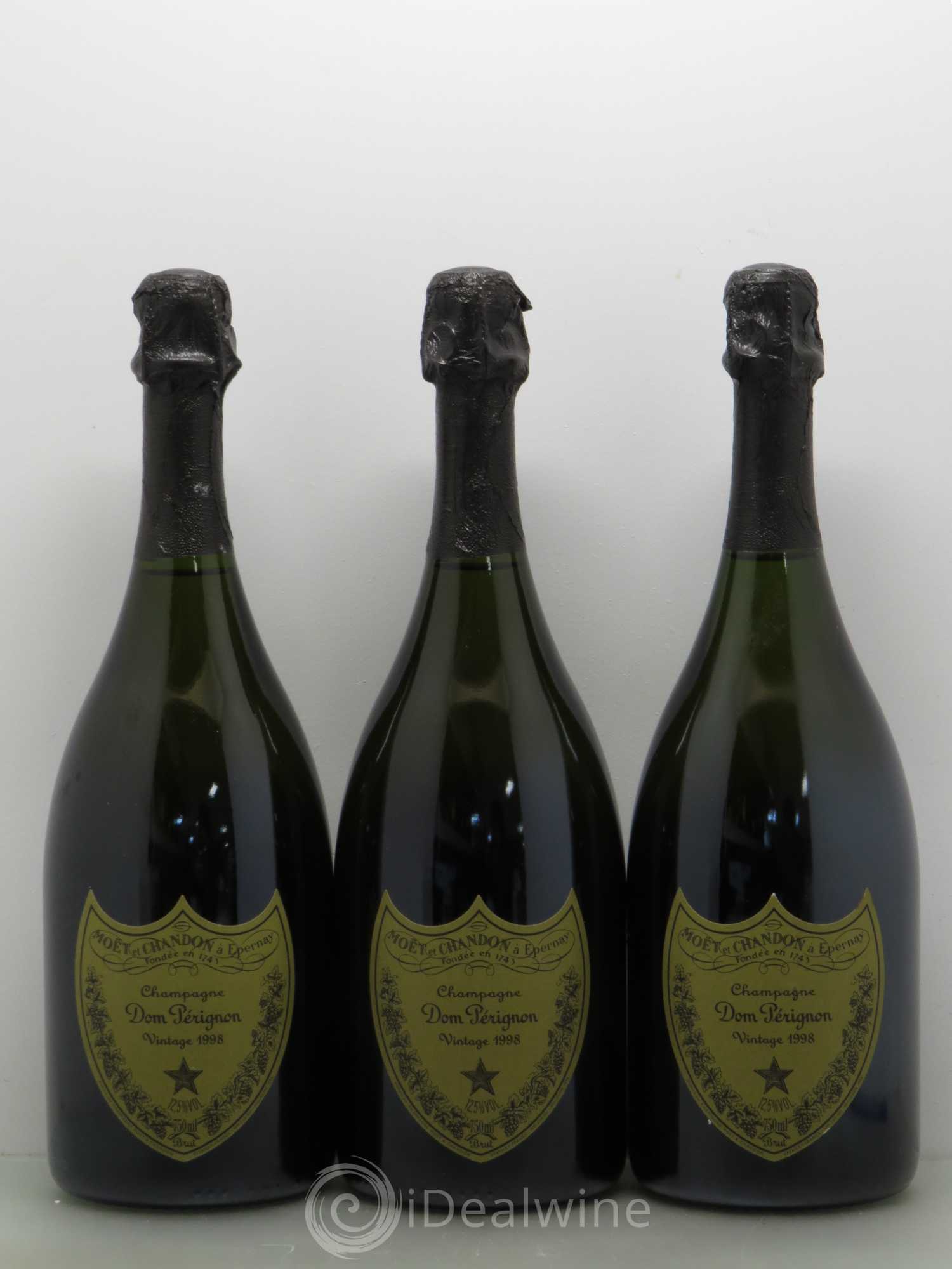Brut Dom Pérignon 1998 - Lot de 3 bouteilles - 0