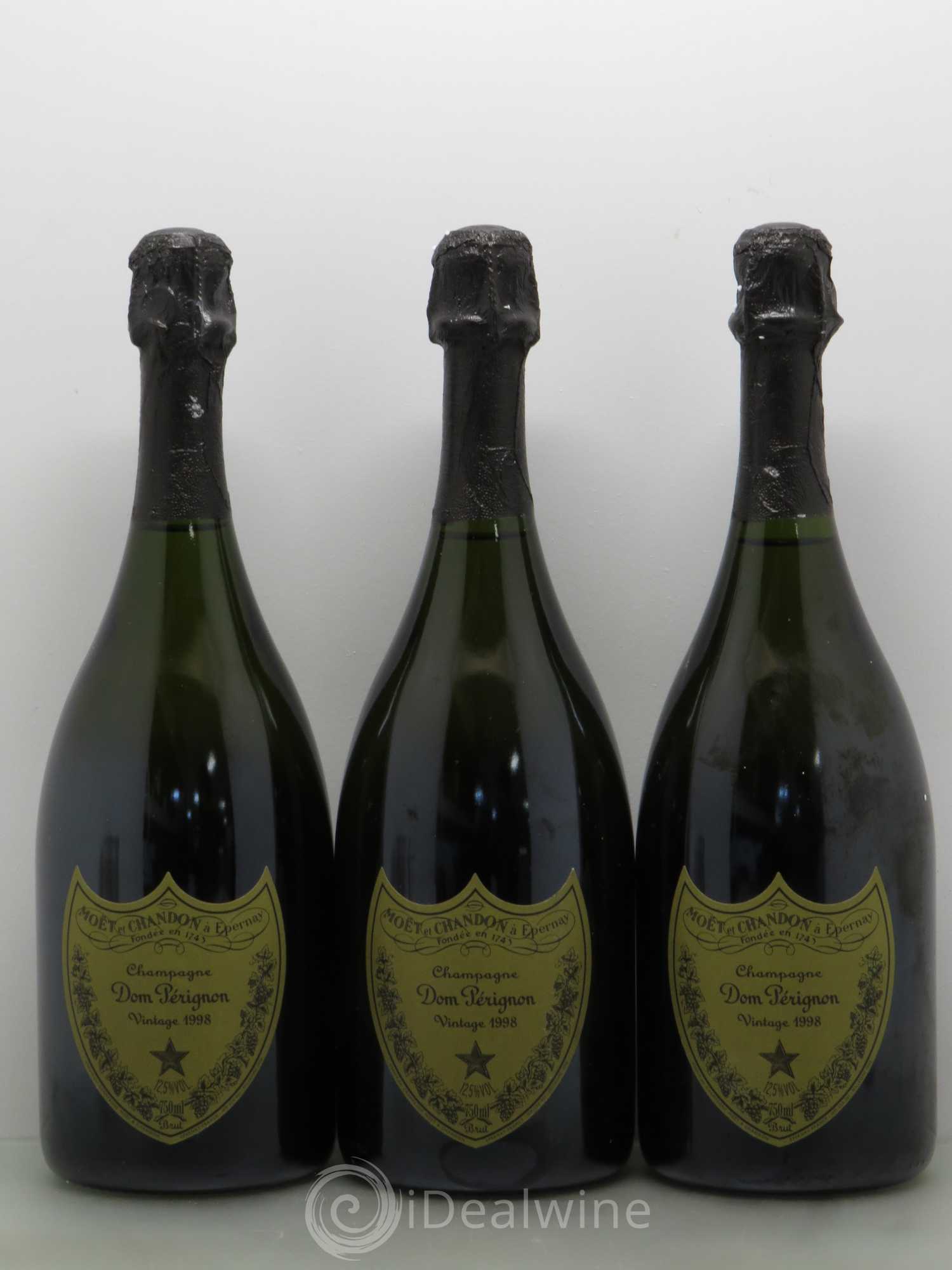 Brut Dom Pérignon 1998 - Lot de 3 bouteilles - 0