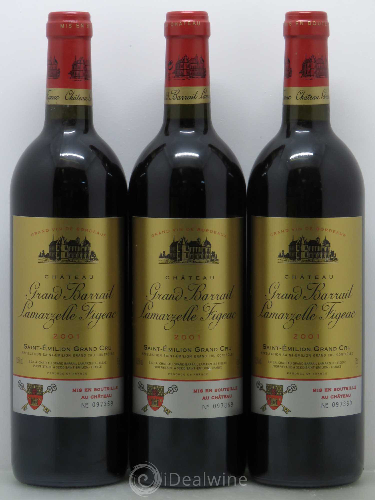 Château Grand Barrail Lamarzelle Figeac Grand Cru Classé 2001 - Lot de 12 bouteilles - 2