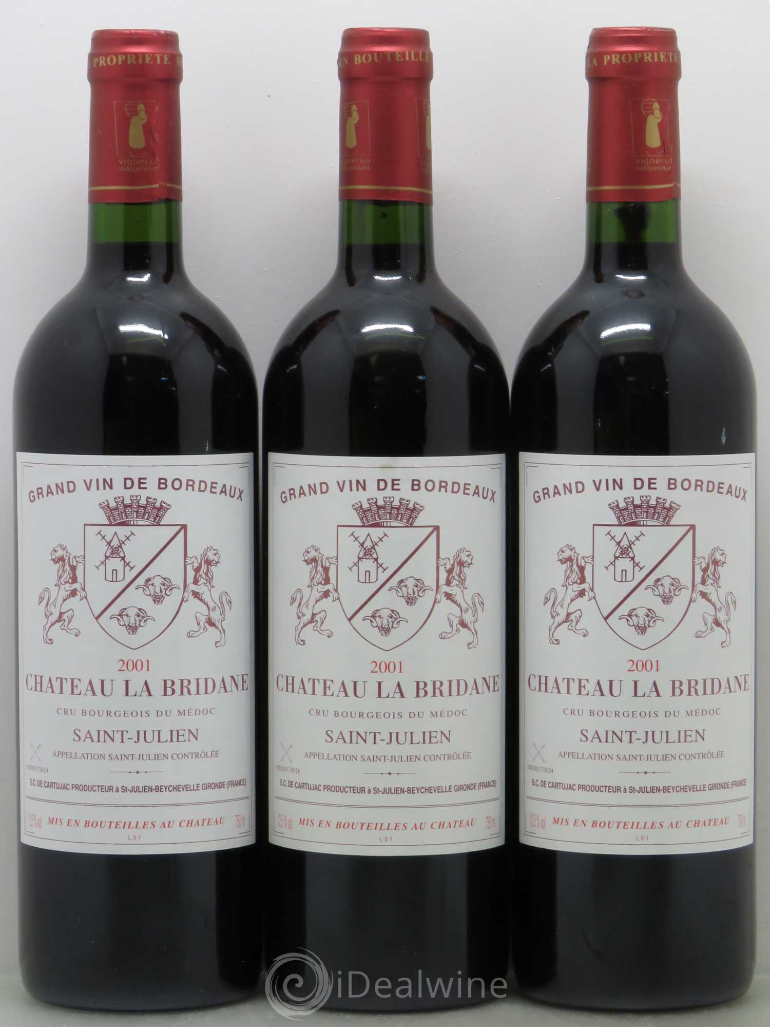 Château la Bridane Cru Bourgeois 2001 - Lot de 12 bouteilles - 3