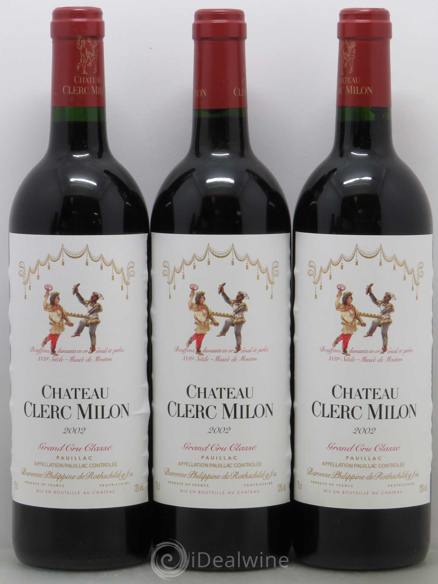 Château Clerc Milon 5ème Grand Cru Classé 2002 - Lot de 12 bouteilles - 1