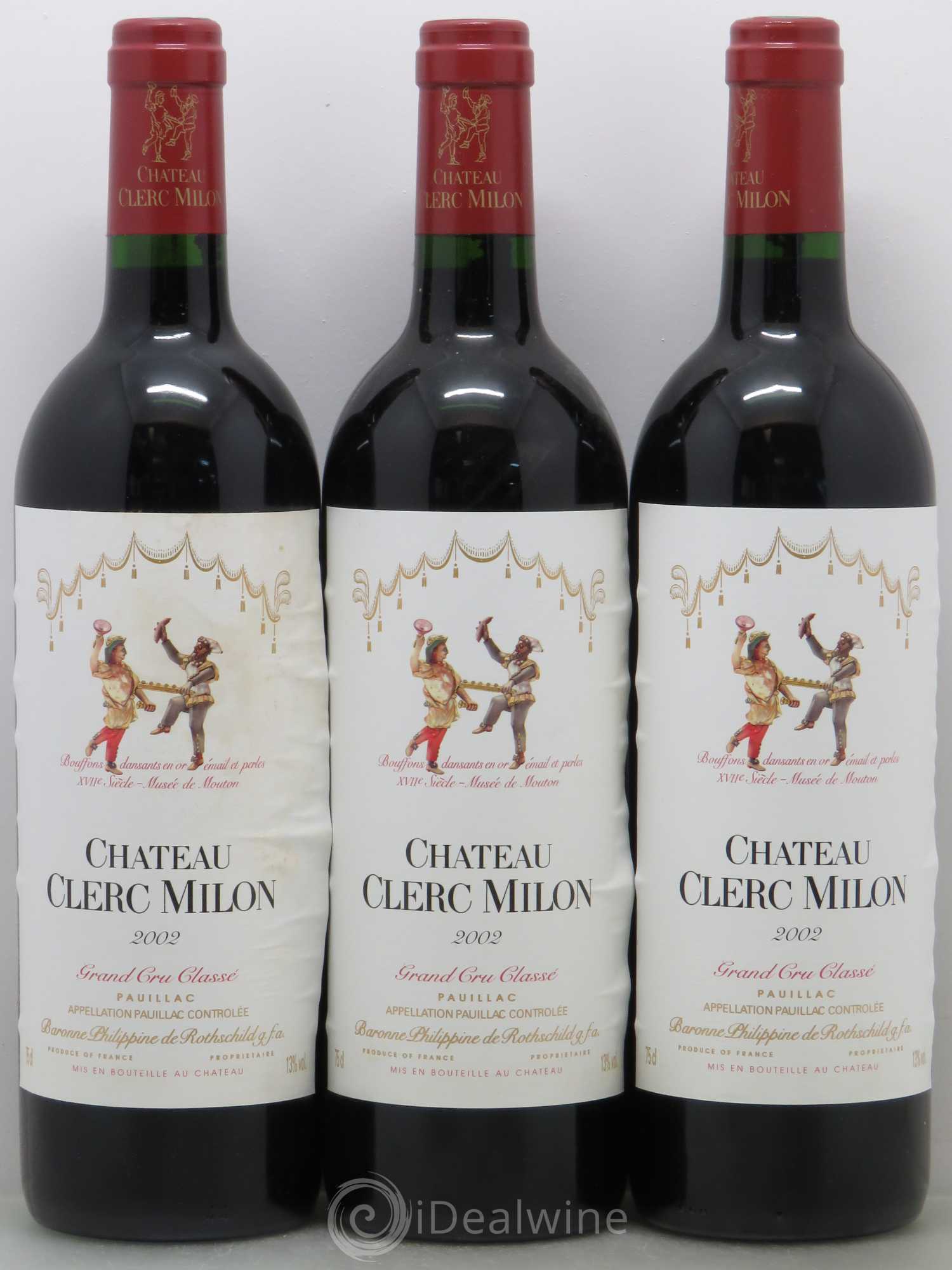 Château Clerc Milon 5ème Grand Cru Classé 2002 - Lot de 12 bouteilles - 3