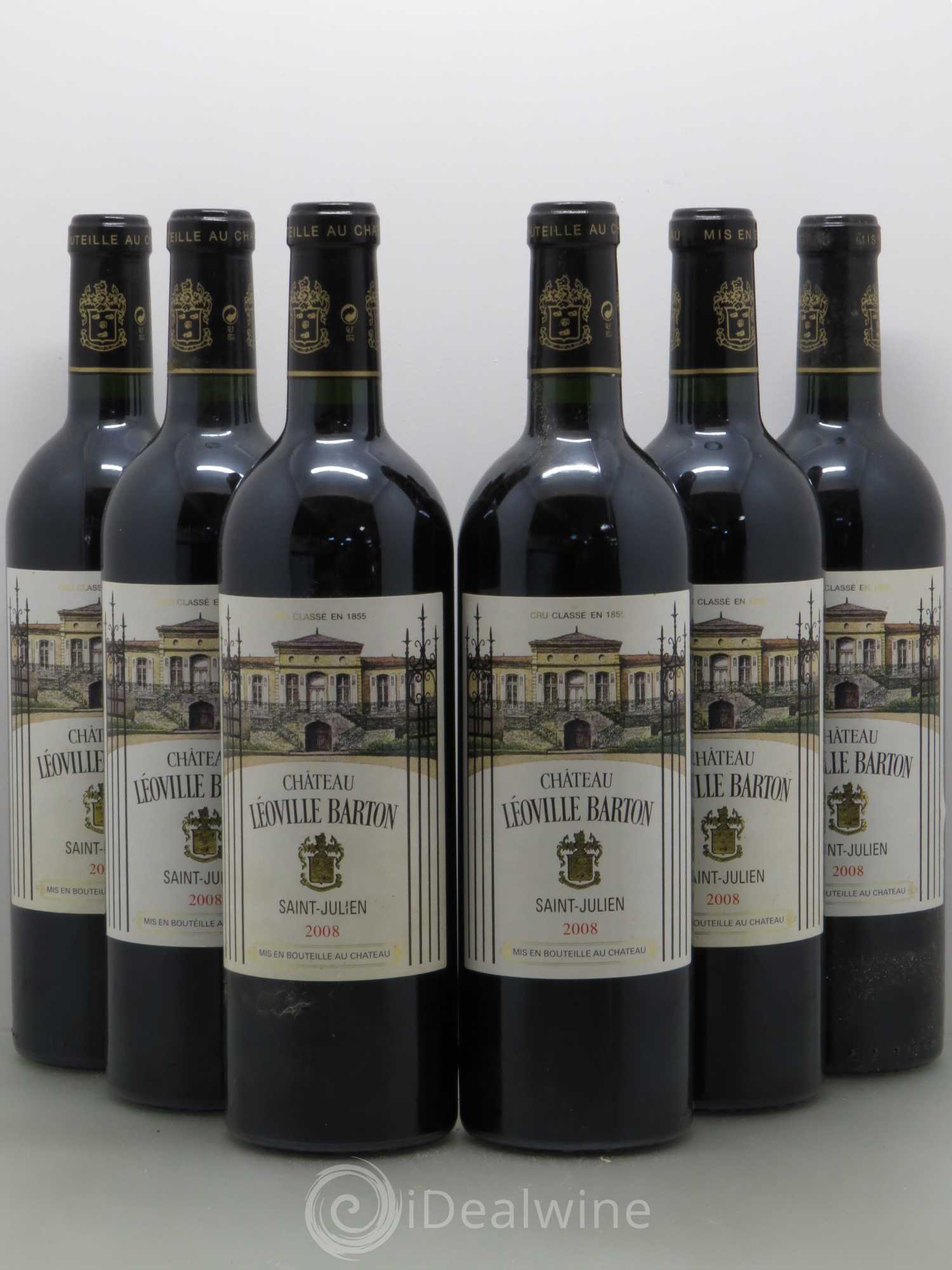 Château Léoville Barton 2ème Grand Cru Classé 2008 - Lot de 6 bouteilles - 0